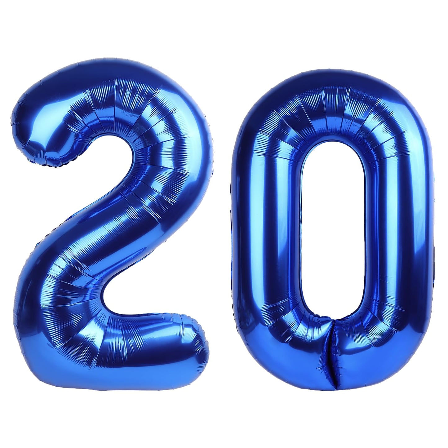 Kelfuoya 40 Inch Navy Blue Number 20 Balloon | Jumbo Mylar Foil Digital Balloon for 20th Birthday, Wedding & Anniversary
