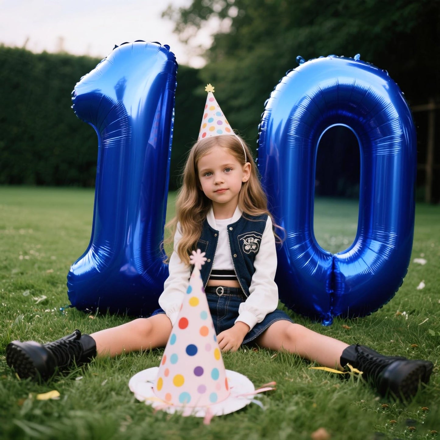Kelfuoya 40-Inch Navy Blue Number 0 Foil Balloon – Giant Milestone Birthday Decor