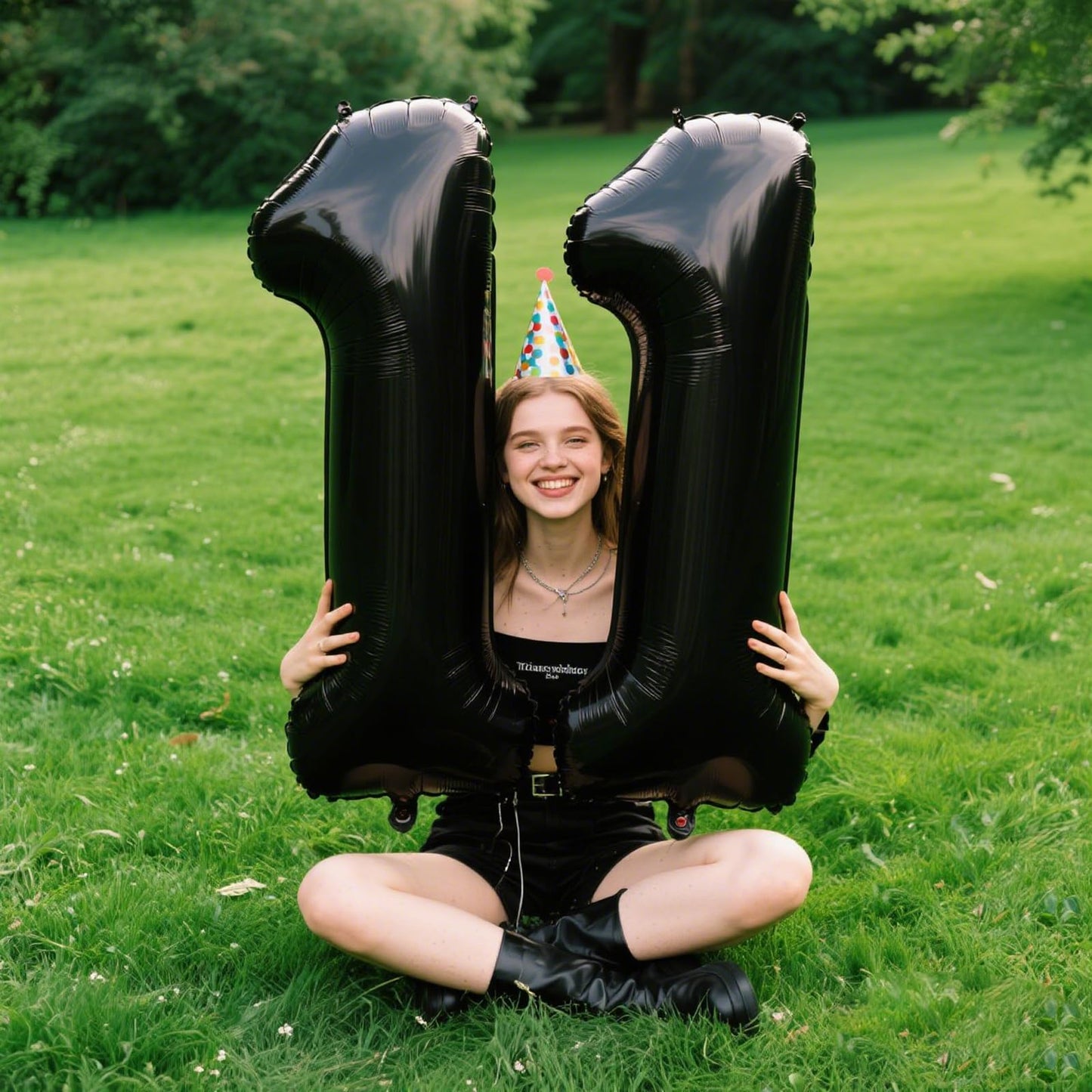 Kelfuoya 40-Inch Black Foil Number 1 Balloon | Giant Mylar Birthday & Anniversary Decor