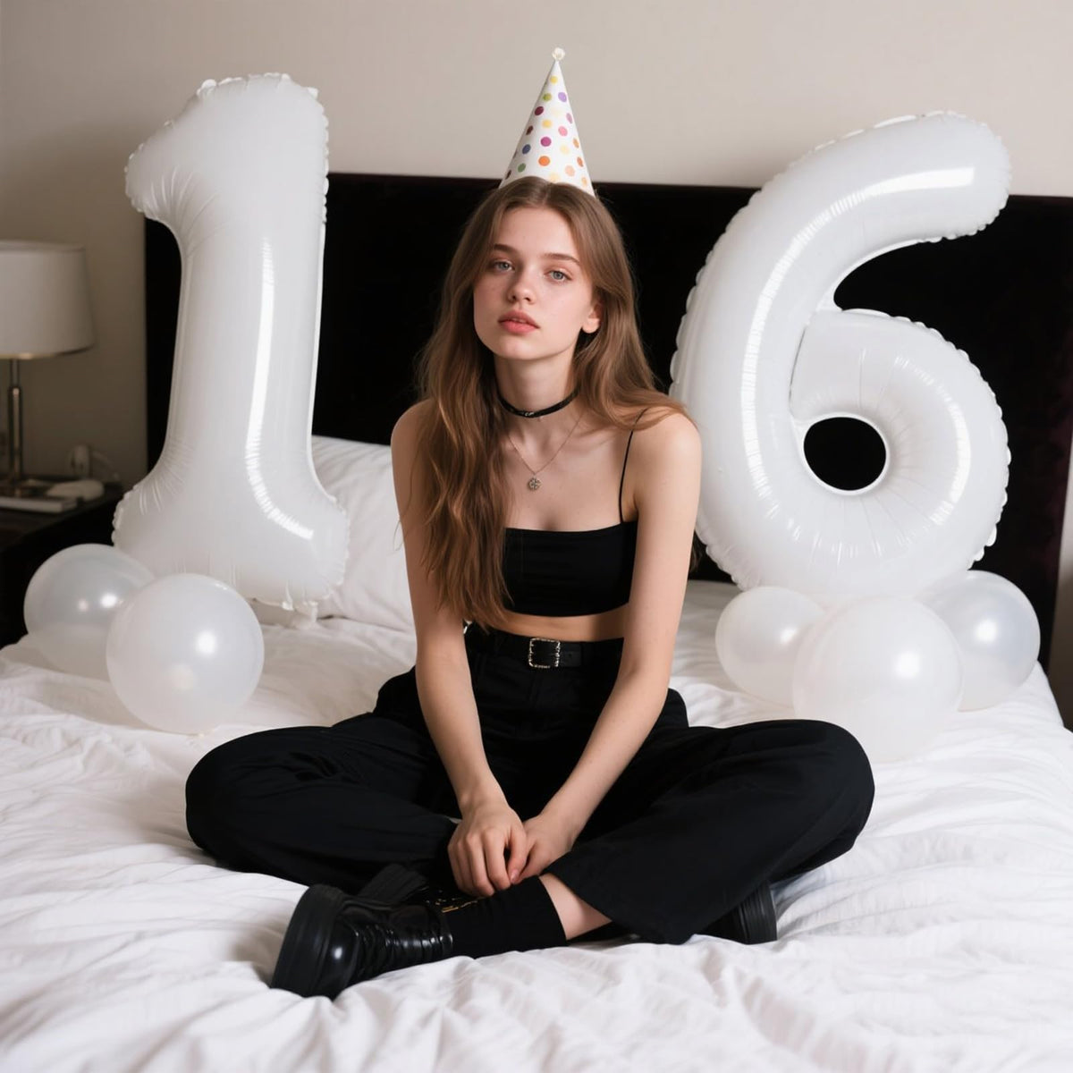Kelfuoya 40-Inch White Number 16 Balloon – Jumbo Digital Foil Balloon for Parties