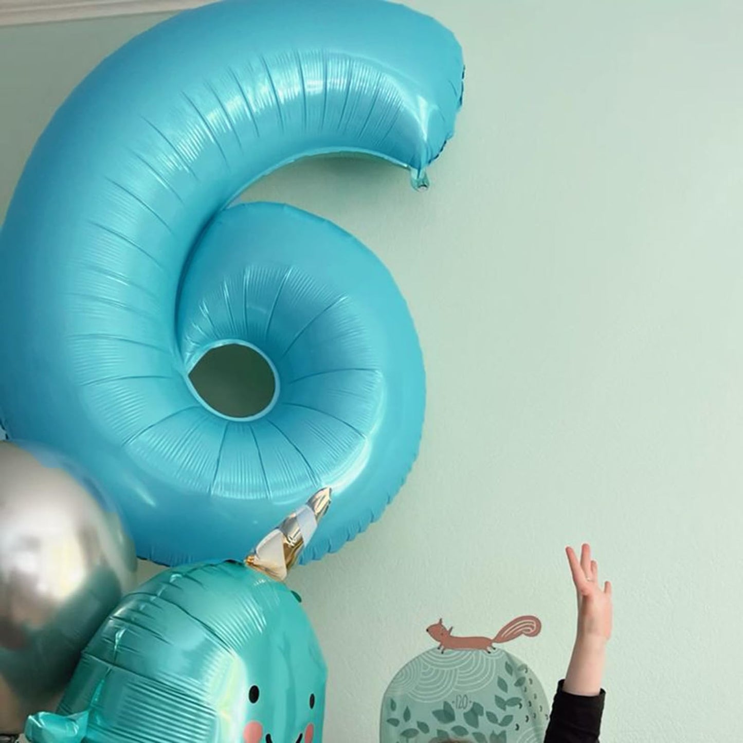 Kelfuoya 40-Inch Light Blue Number 19 Digital Balloon – Jumbo Mylar Foil Balloon for Birthday & Anniversary