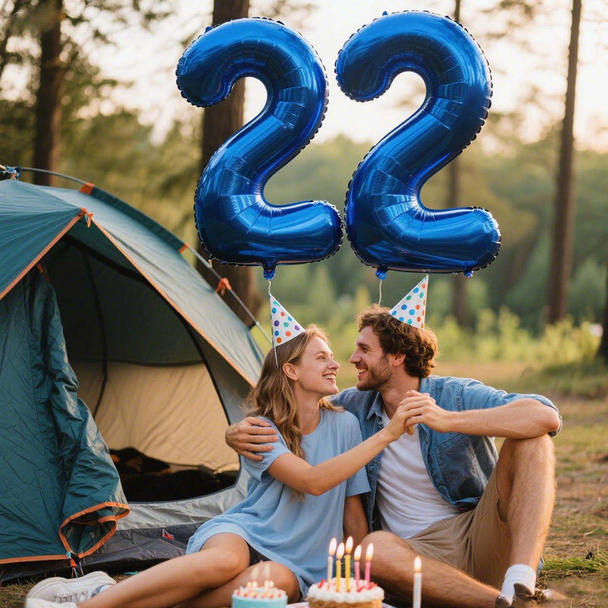 Kelfuoya 40-Inch Navy Blue Number 22 Balloon – Jumbo Mylar Foil Balloon for Birthday & Anniversary Parties