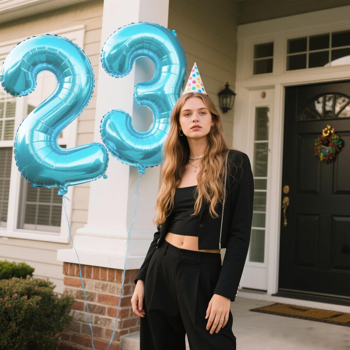 Kelfuoya 40-Inch Light Blue Number 23 Balloon – Jumbo Mylar Foil Digits for Birthdays & Anniversaries