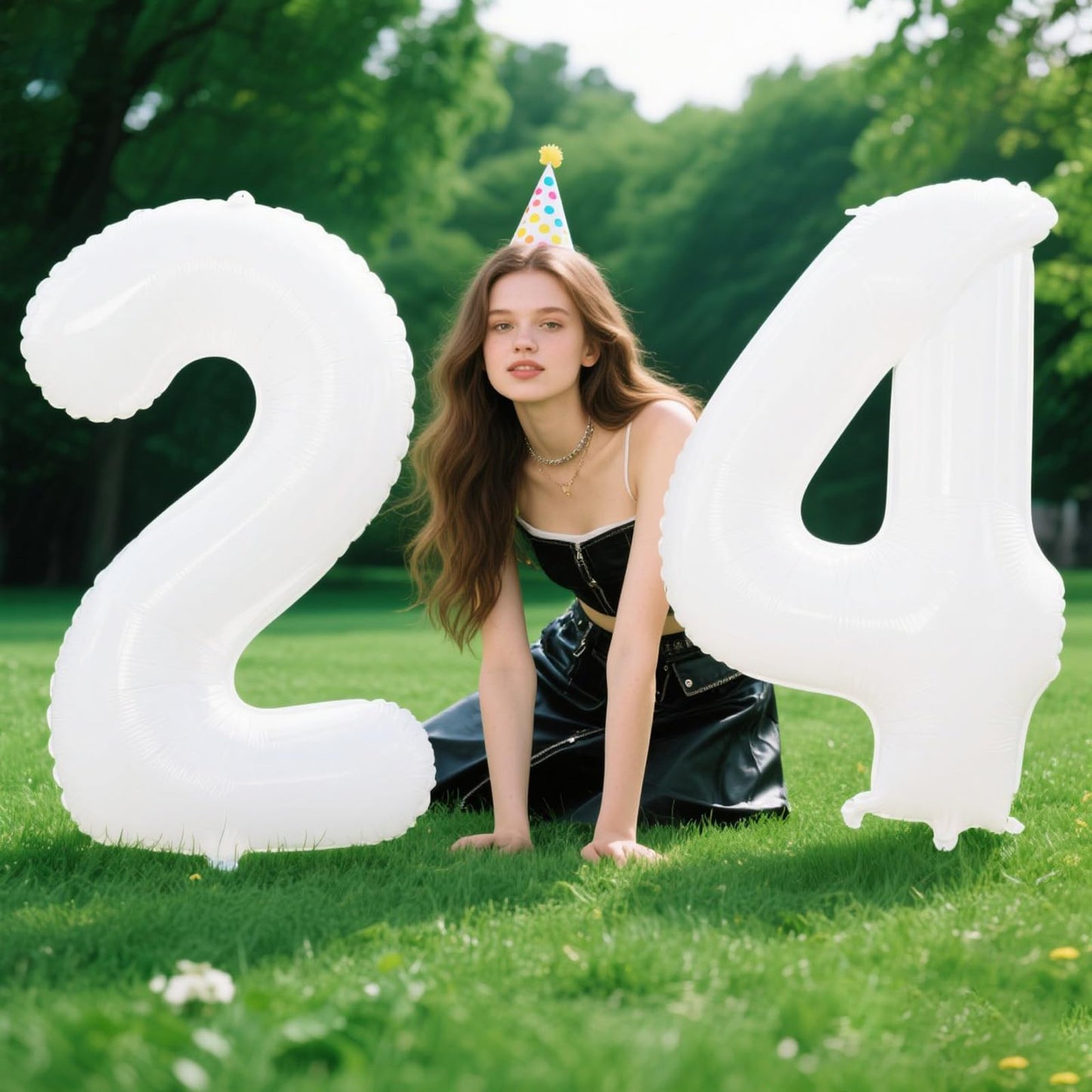 Kelfuoya 40 Inch White Number 4 Balloon – Giant Mylar Foil Birthday and Anniversary Decor