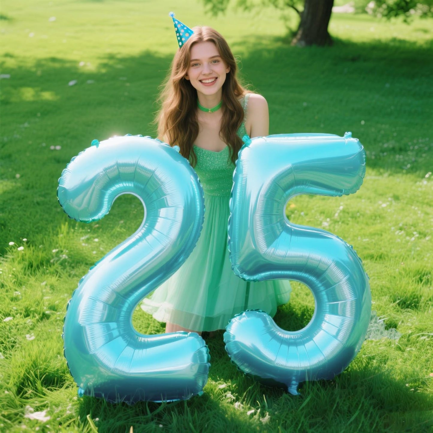 Kelfuoya 40-Inch Number 5 Foil Balloon - Deep Blue Jumbo Birthday & Anniversary Decor