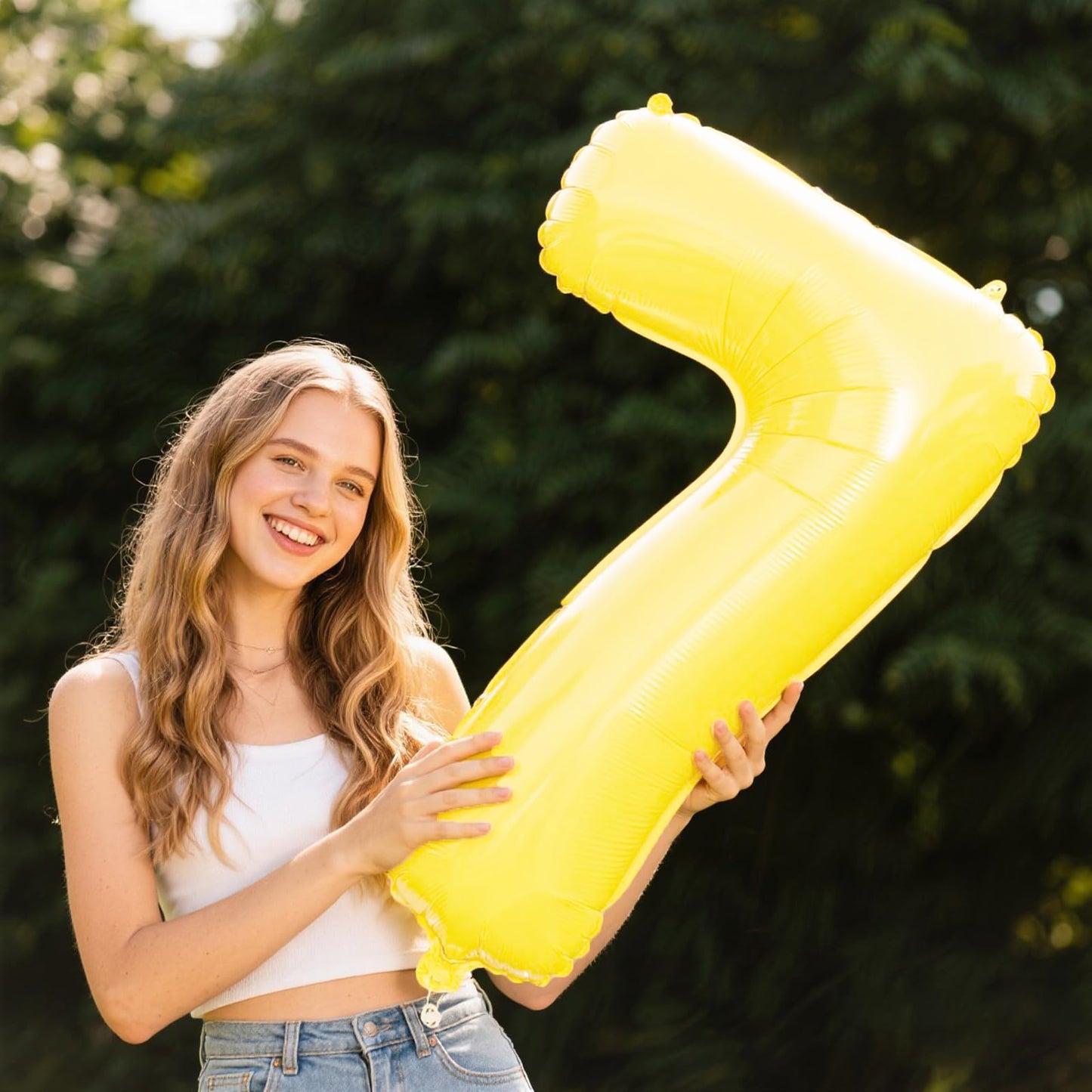 Kelfuoya 40-Inch Macaron Yellow Number 7 Balloon – Jumbo Mylar Foil Birthday & Anniversary Party Decor