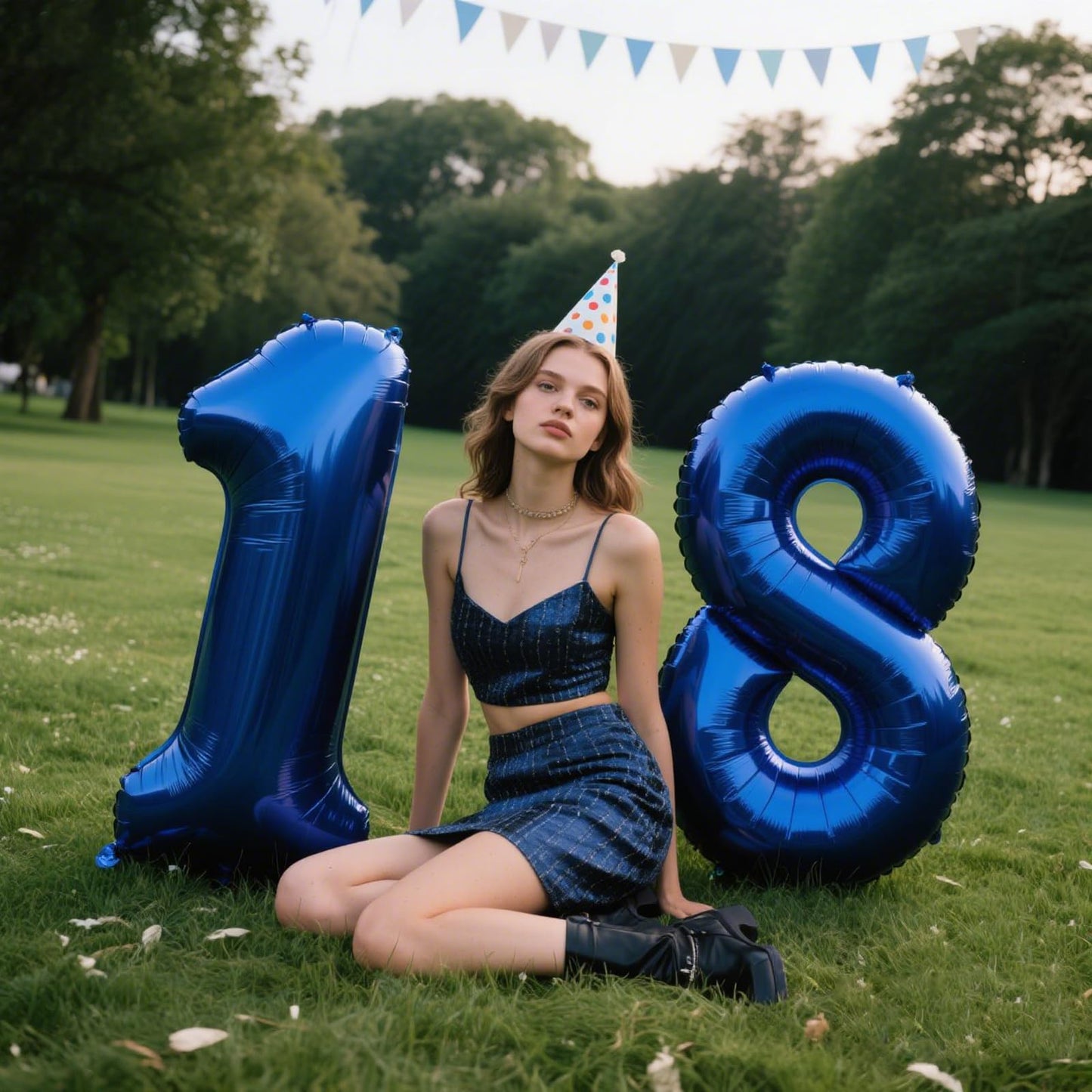 Kelfuoya 40-Inch Number 8 Balloon – Navy Blue Jumbo Foil Digit for Graduation, Birthday, and Anniversary Parties
