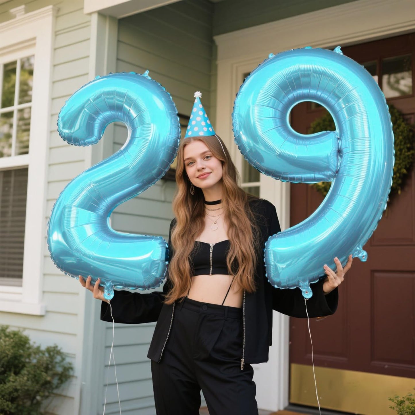 Kelfuoya 40 Inch Light Blue Number 9 Foil Balloon – Jumbo 9 Balloon for Birthdays, Anniversaries & Graduations