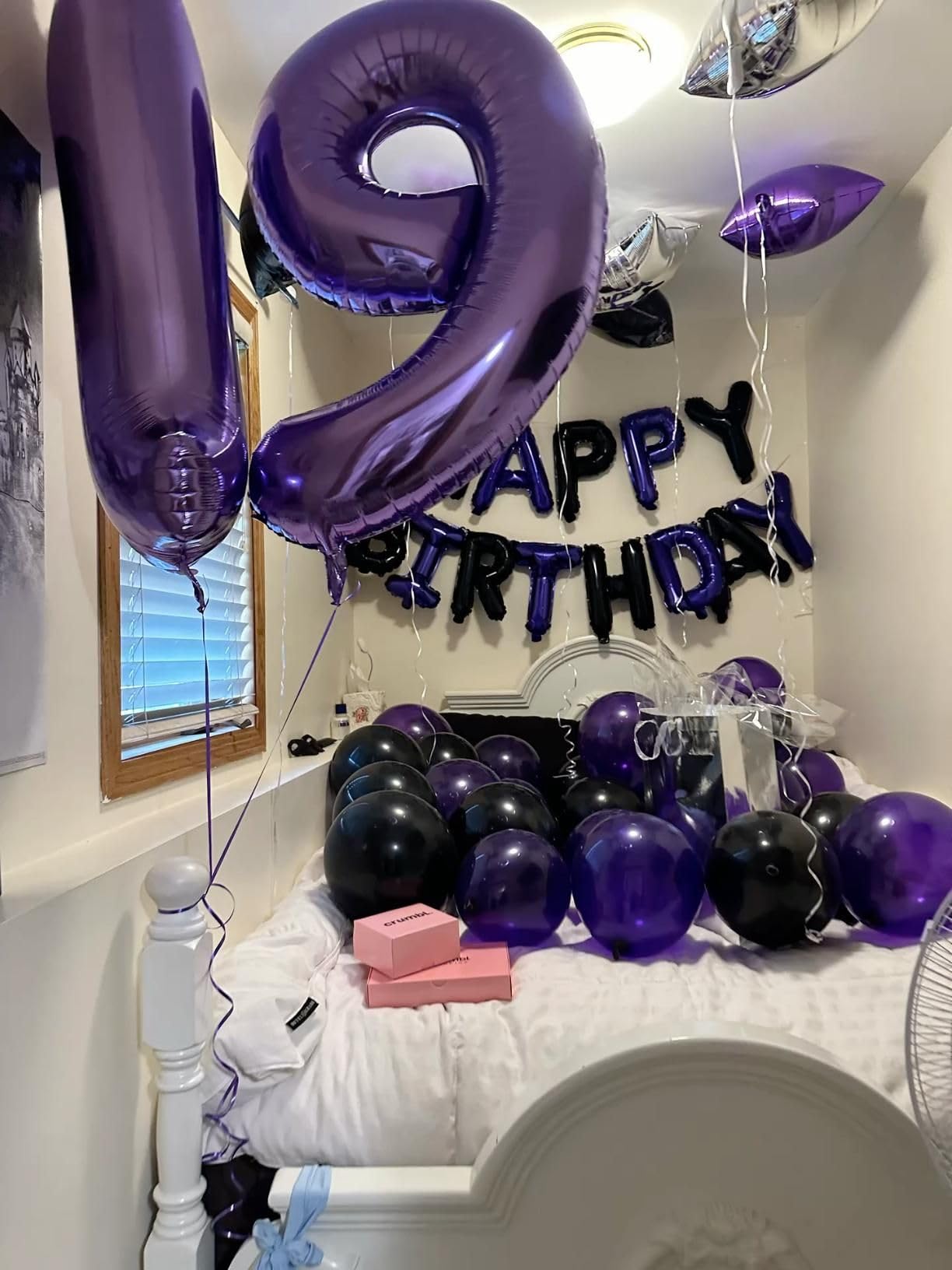 Kelfuoya 40-Inch Purple Number 9 Balloon | Giant Birthday Decor for 9th, 19th, 29th, 90th