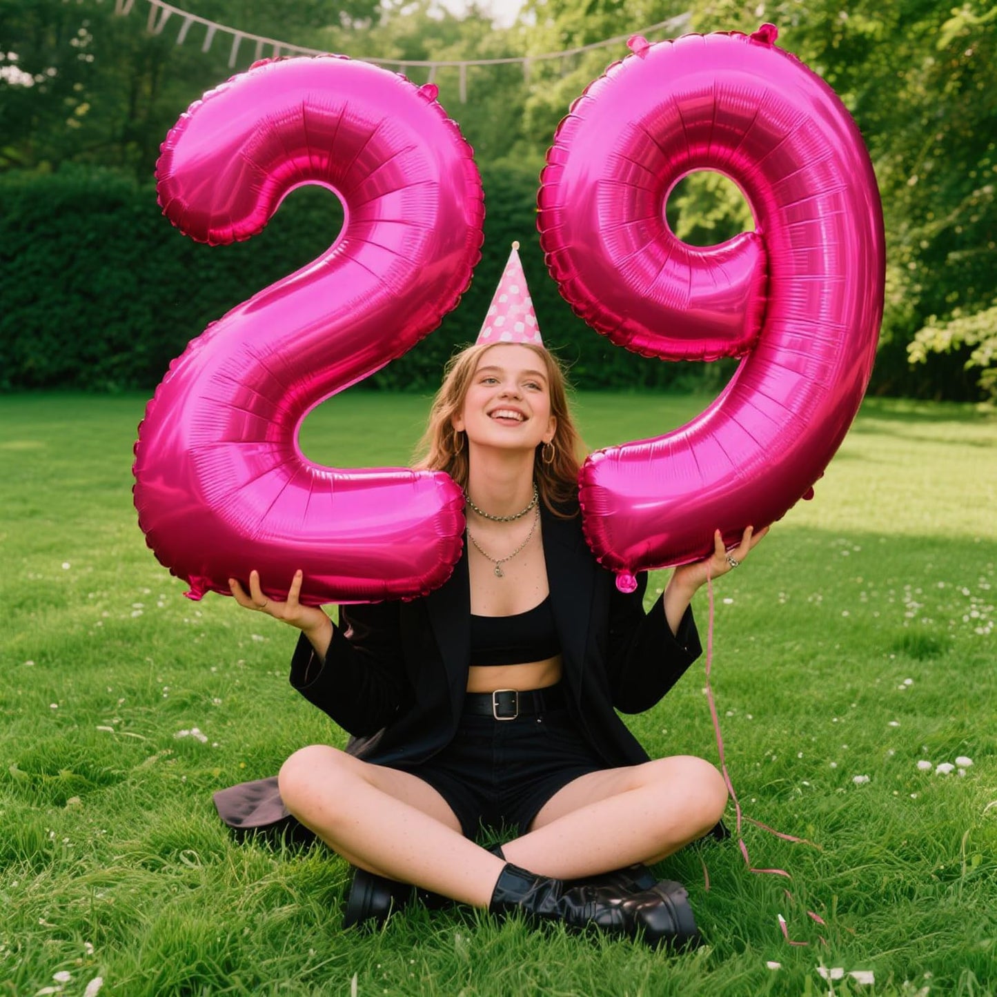 Kelfuoya Rose Red 40-Inch Number 9 Balloon – Jumbo Pink Foil Birthday & Anniversary Decor
