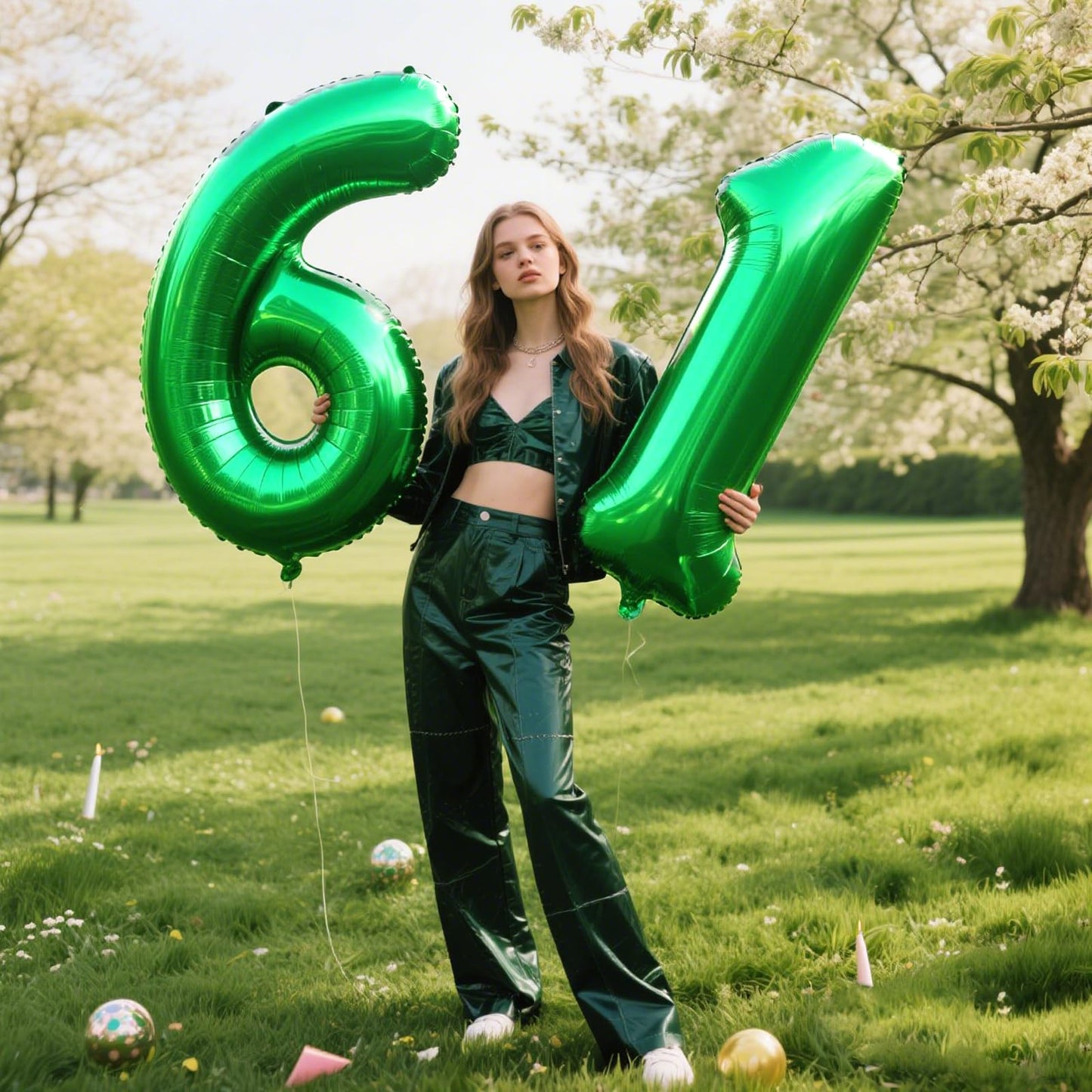 Kelfuoya 40 Inch Green Number 1 Foil Balloon – Jumbo 1st Birthday & Anniversary Decor