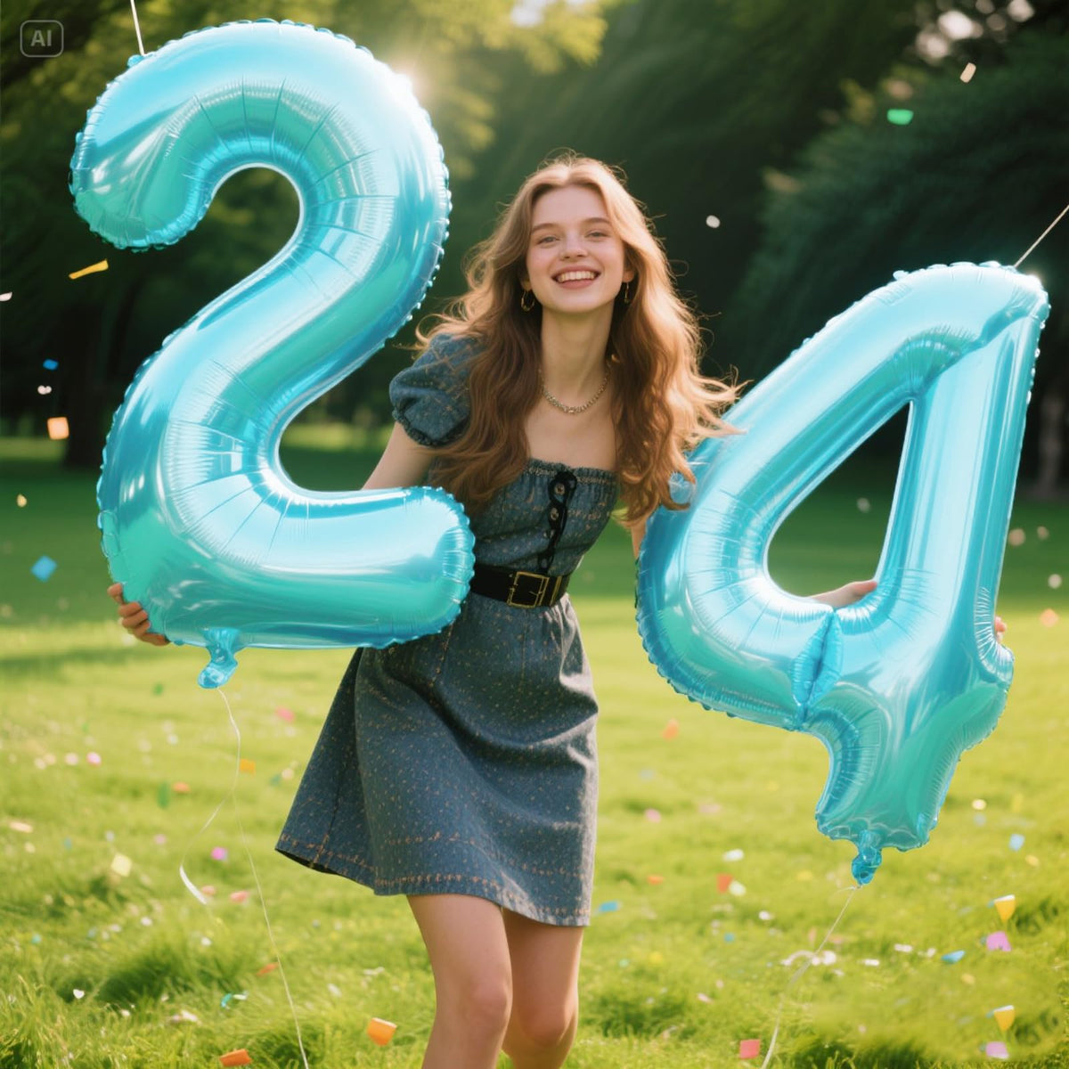 Kelfuoya Light Blue 40in Number 4 Balloon – Giant Foil Backdrop