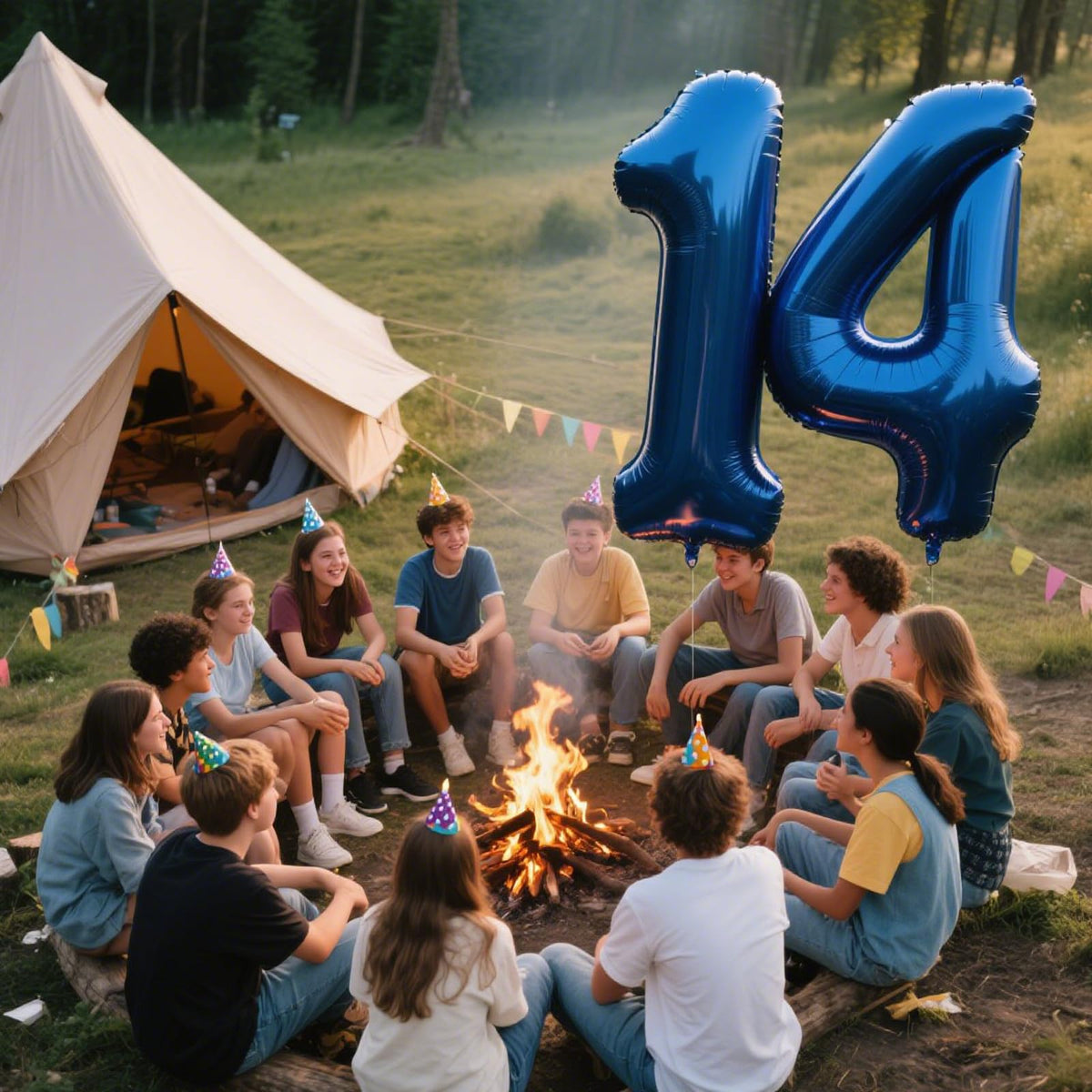 Kelfuoya 40-Inch Navy Blue Number 14 Balloon | Jumbo Mylar Foil Balloon for Birthdays & Anniversaries