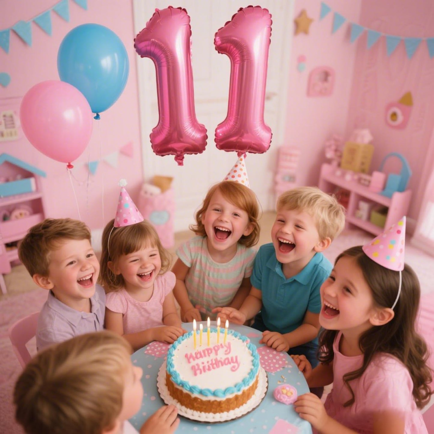 Kelfuoya 40 Inch Pink Number 11 Balloon | Jumbo Mylar Foil Digital Balloon for Birthday & Anniversary Decor