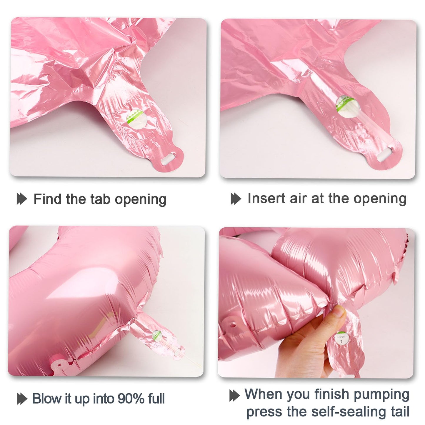 Kelfuoya 40-Inch Pearlescent Pink Number 3 Balloon – Giant Foil Mylar Party Balloon