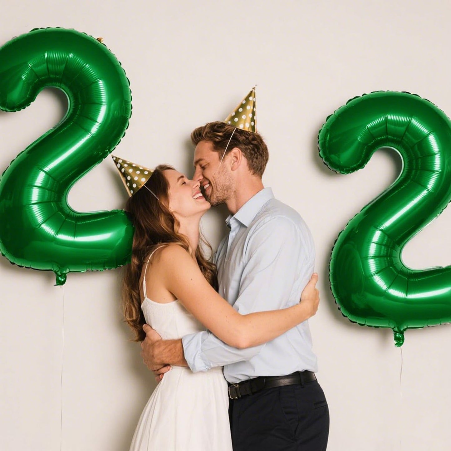 Kelfuoya 40 Inch Green Number 22 Balloon – Jumbo Mylar Foil Balloon for Birthday & Anniversary Parties