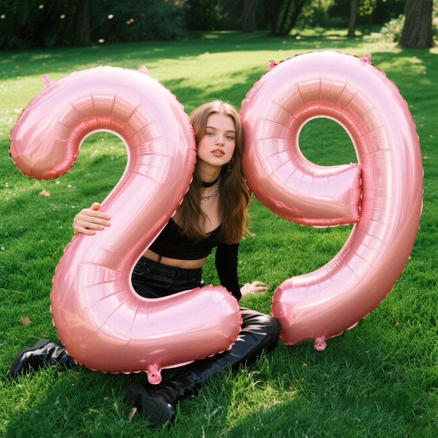 Kelfuoya 40-Inch Pearlescent Pink Number 9 Balloon - Jumbo Mylar Foil Balloon for Birthday & Anniversary Parties