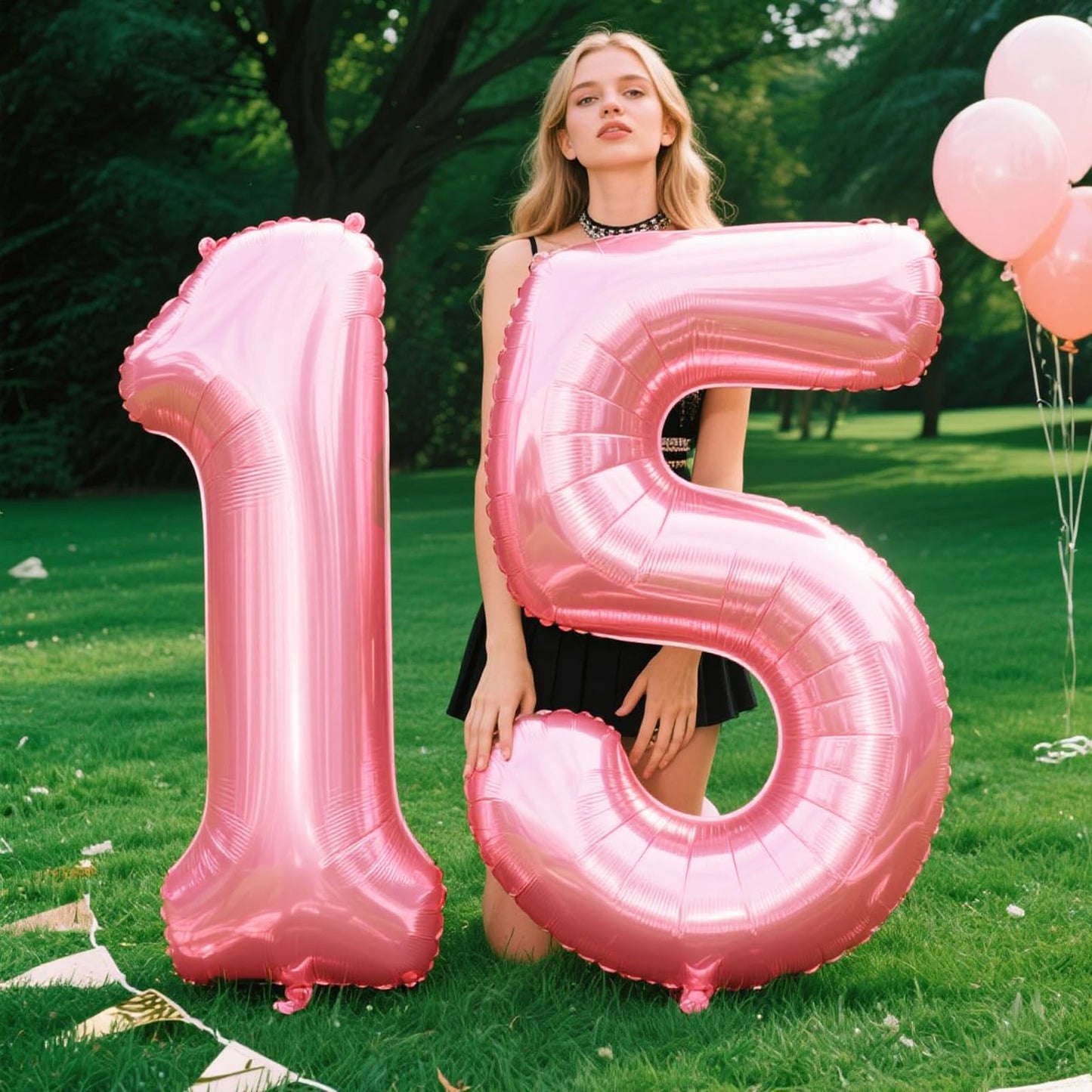 Kelfuoya 40-Inch Pearlescent Pink Number Balloon – Jumbo Mylar Foil for Celebrations