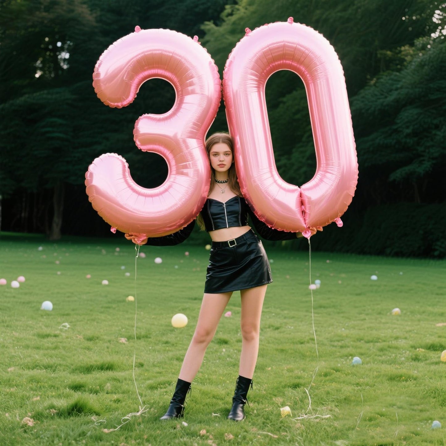 Kelfuoya 40-Inch Pearlescent Pink Number 0 Balloon – Jumbo Mylar Foil Helium Balloon for Birthdays, Weddings & Anniversary Parties