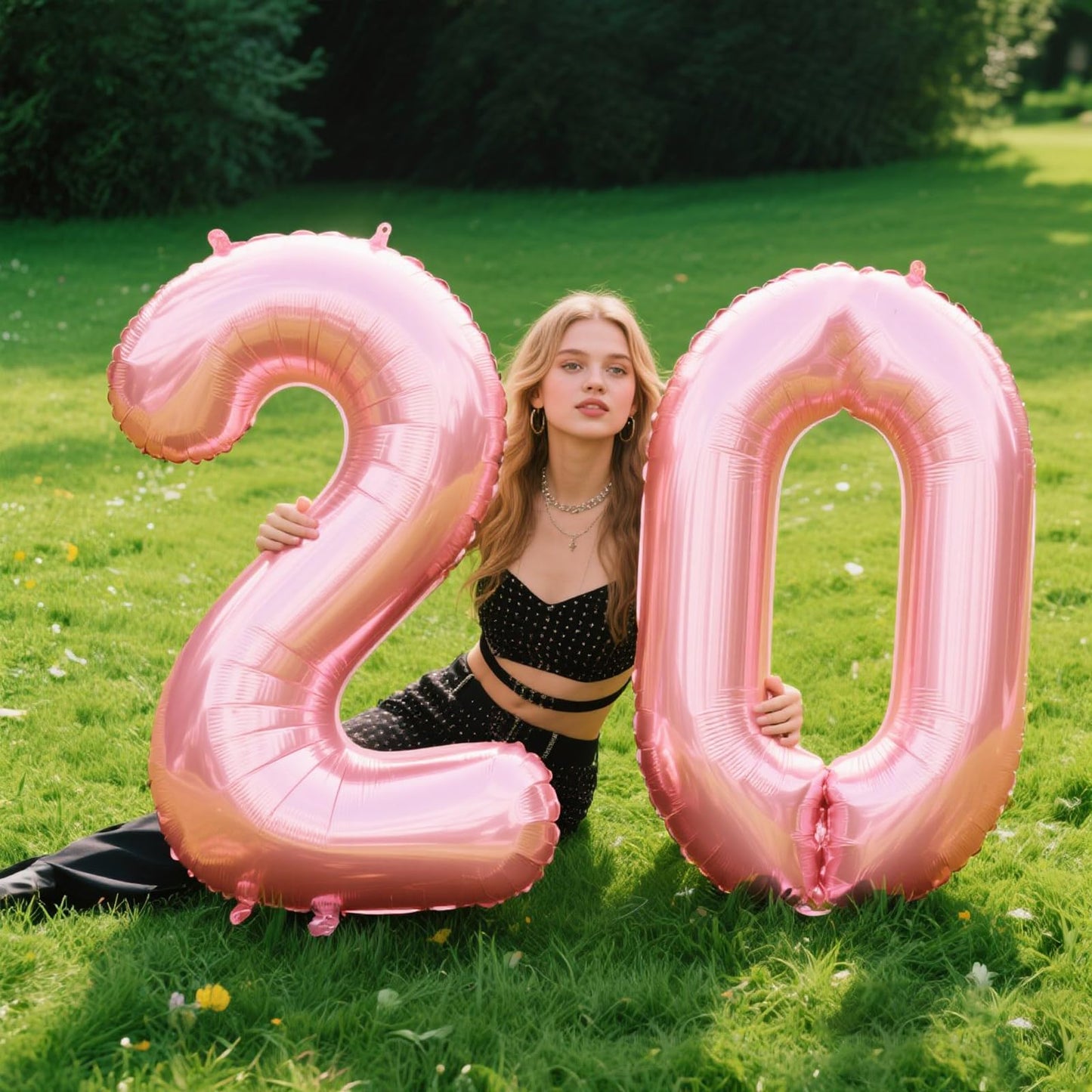 Kelfuoya 40-Inch Pearlescent Pink Number 0 Balloon – Jumbo Mylar Foil Helium Balloon for Birthdays, Weddings & Anniversary Parties
