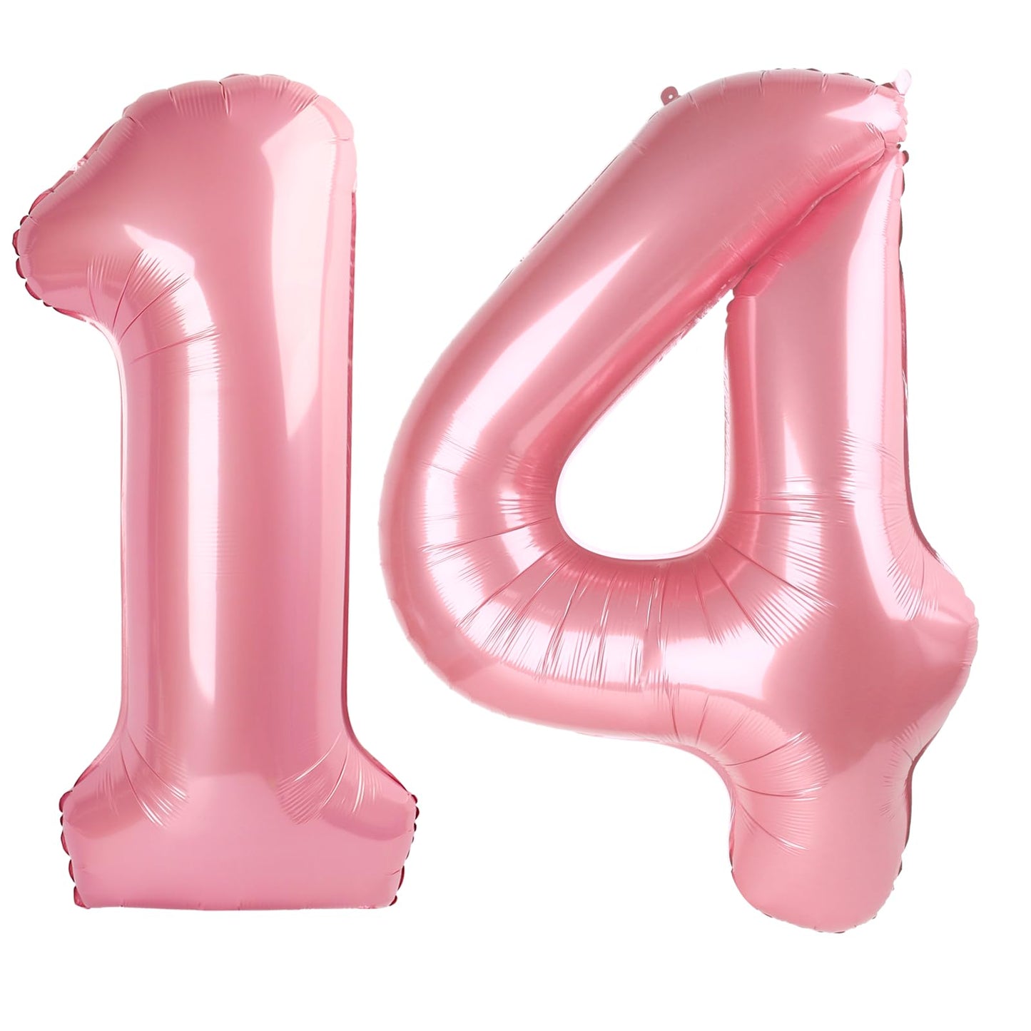 Kelfuoya 40-Inch Pearlescent Pink Number 14 Balloon – 14th Birthday Decor