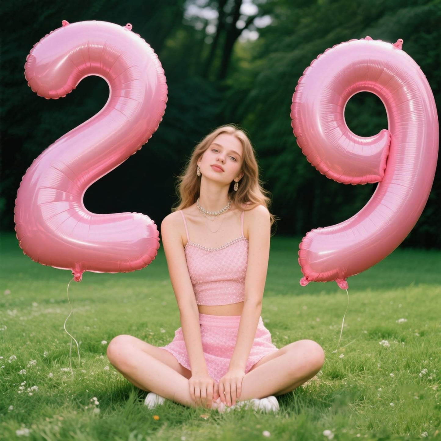 Kelfuoya 40 Inch Pearlescent Pink Number 29 Balloon – 29th Birthday & Milestone Party Decor