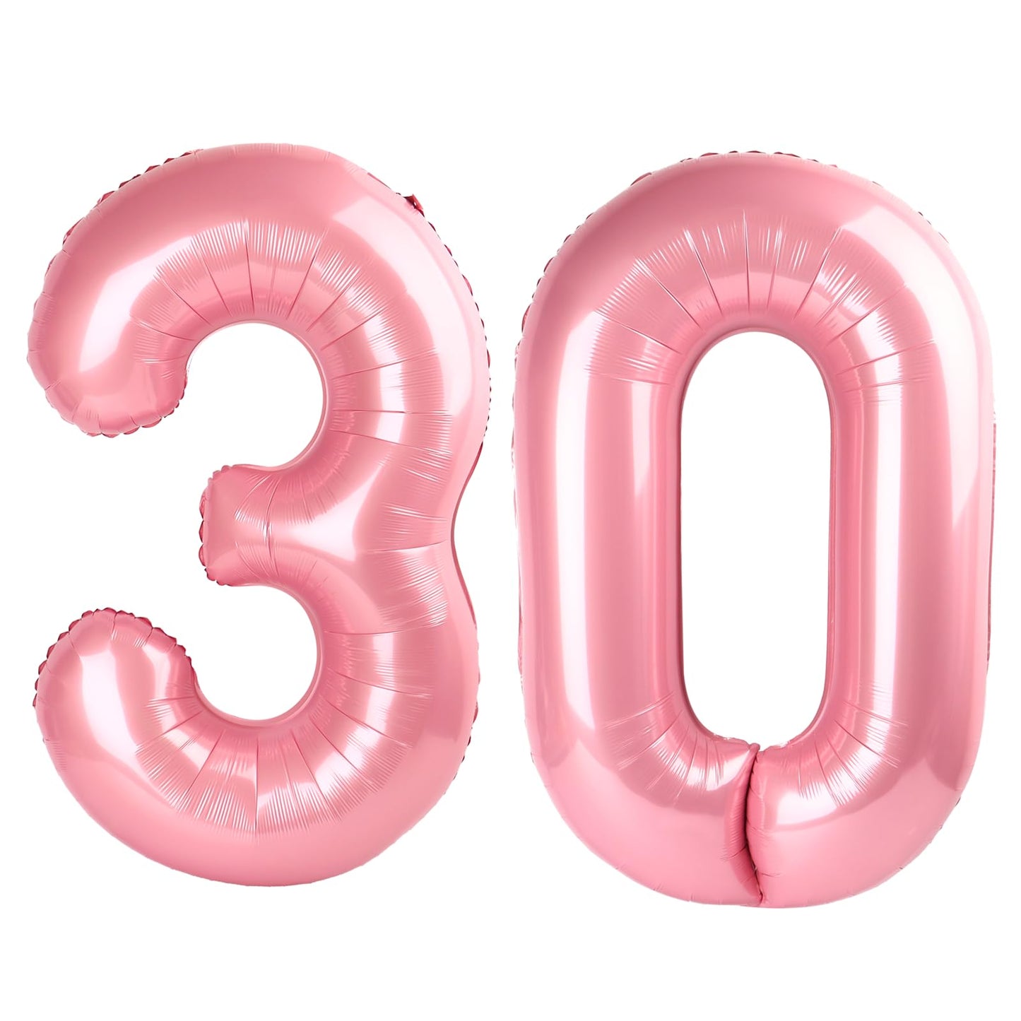 Kelfuoya 40-Inch Pearlescent Pink Number 30 Balloon – 30th Birthday Party Decor (Mylar)
