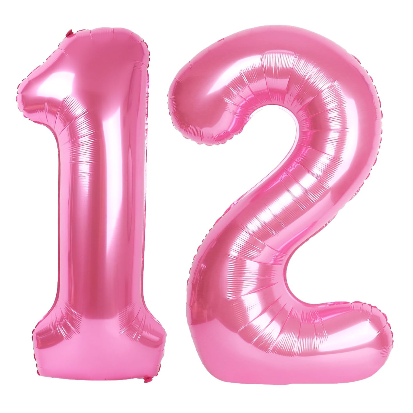 Kelfuoya 40 Inch Pink Number 12 Balloon – Jumbo Mylar Foil Digital Balloon for Birthday & Anniversary