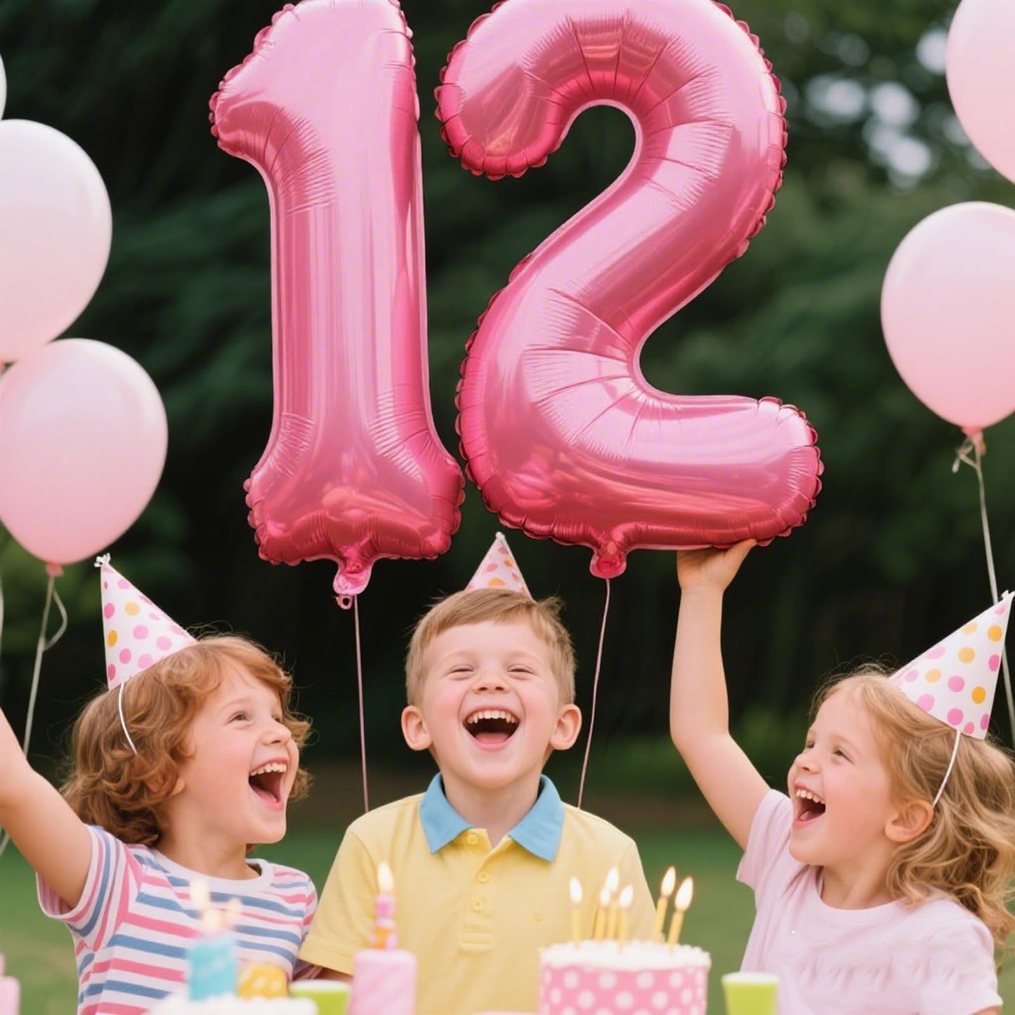 Kelfuoya 40 Inch Pink Number 12 Balloon – Jumbo Mylar Foil Digital Balloon for Birthday & Anniversary