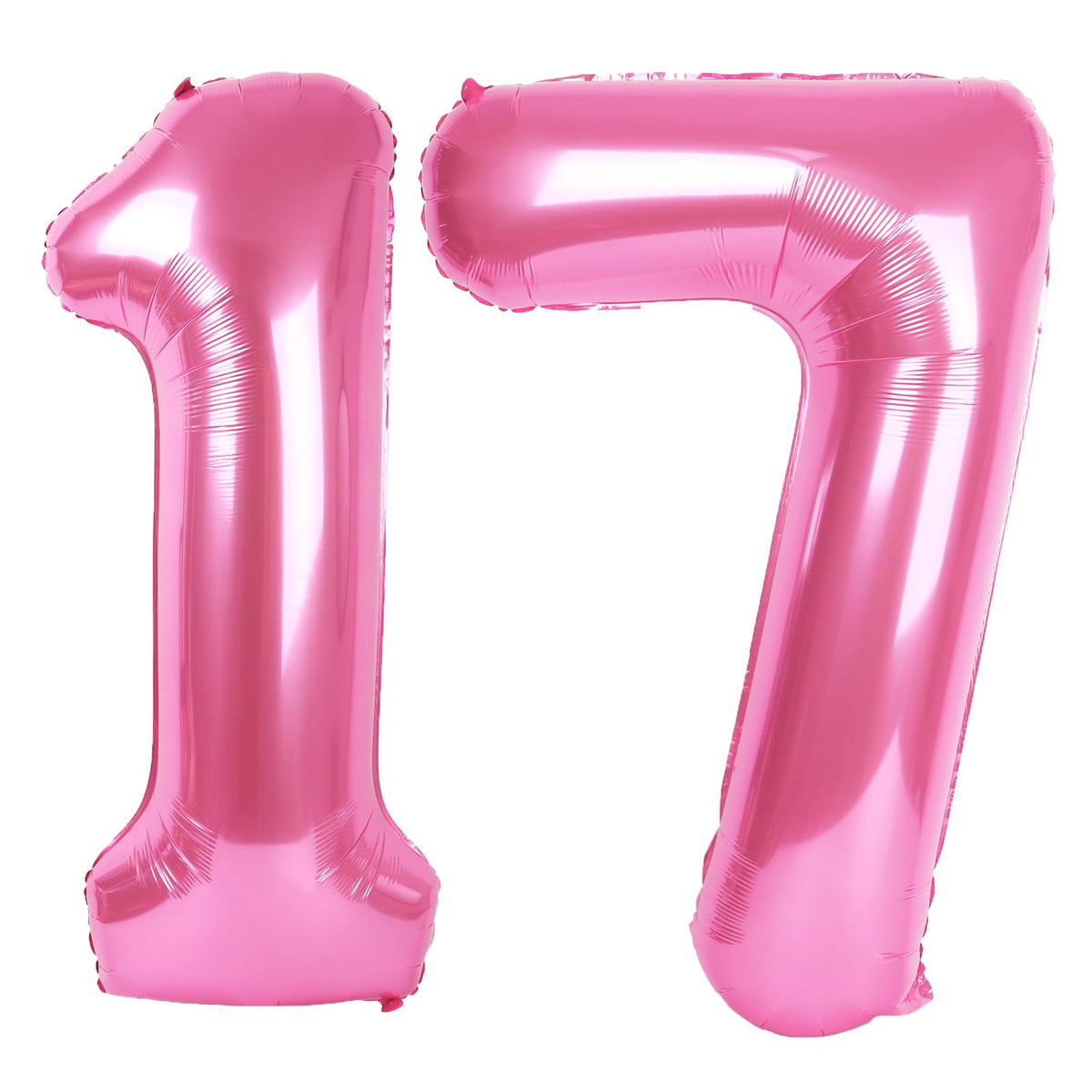 Kelfuoya 40-Inch Pink Number 17 Balloon | Jumbo Mylar Foil Balloon for Birthday & Anniversary Parties