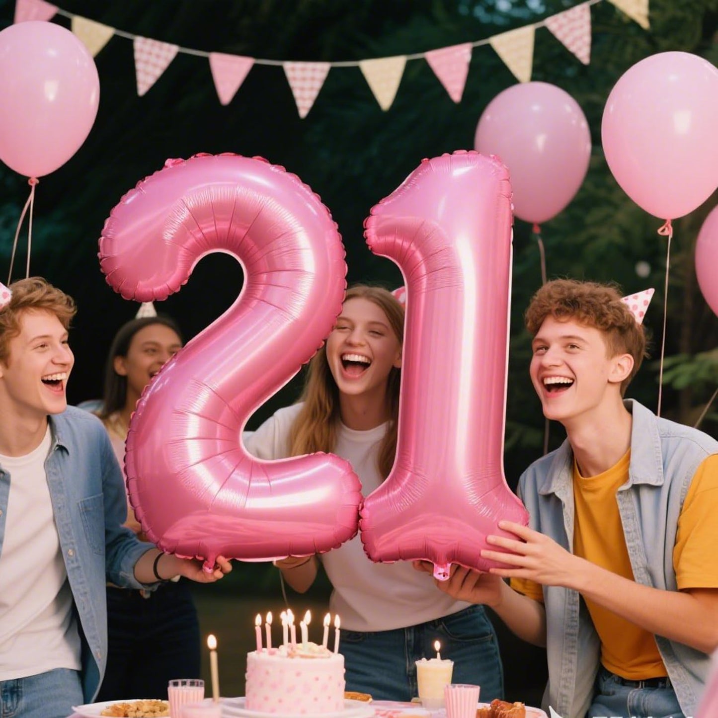 Kelfuoya Pink Number 2 Balloon 40 Inch – Jumbo Mylar Foil Party Decor