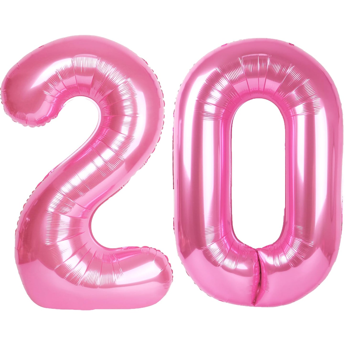 Kelfuoya 40-Inch Pink Number 20 Balloon – Jumbo Mylar Foil Balloon for Birthday & Anniversary