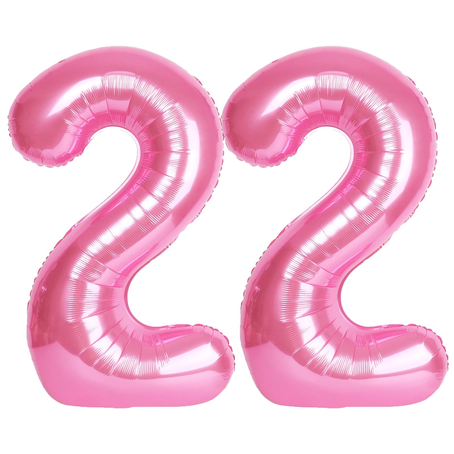 Kelfuoya 40-Inch Pink Number 22 Balloon | Jumbo Digital Mylar Foil Balloon for Birthdays & Anniversaries