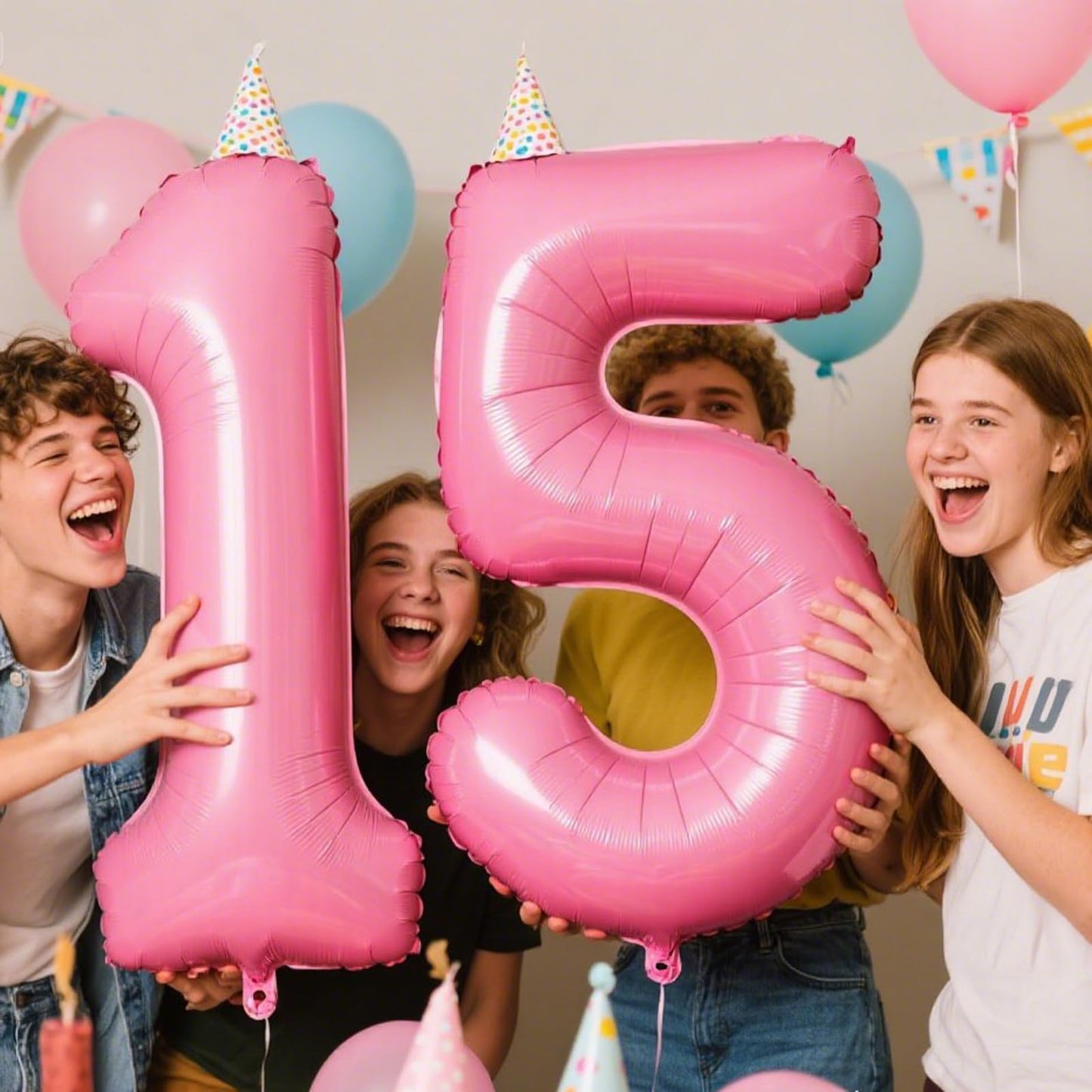 Kelfuoya Pink Number 5 Balloon 40 Inch – Jumbo Mylar Foil Party Balloon