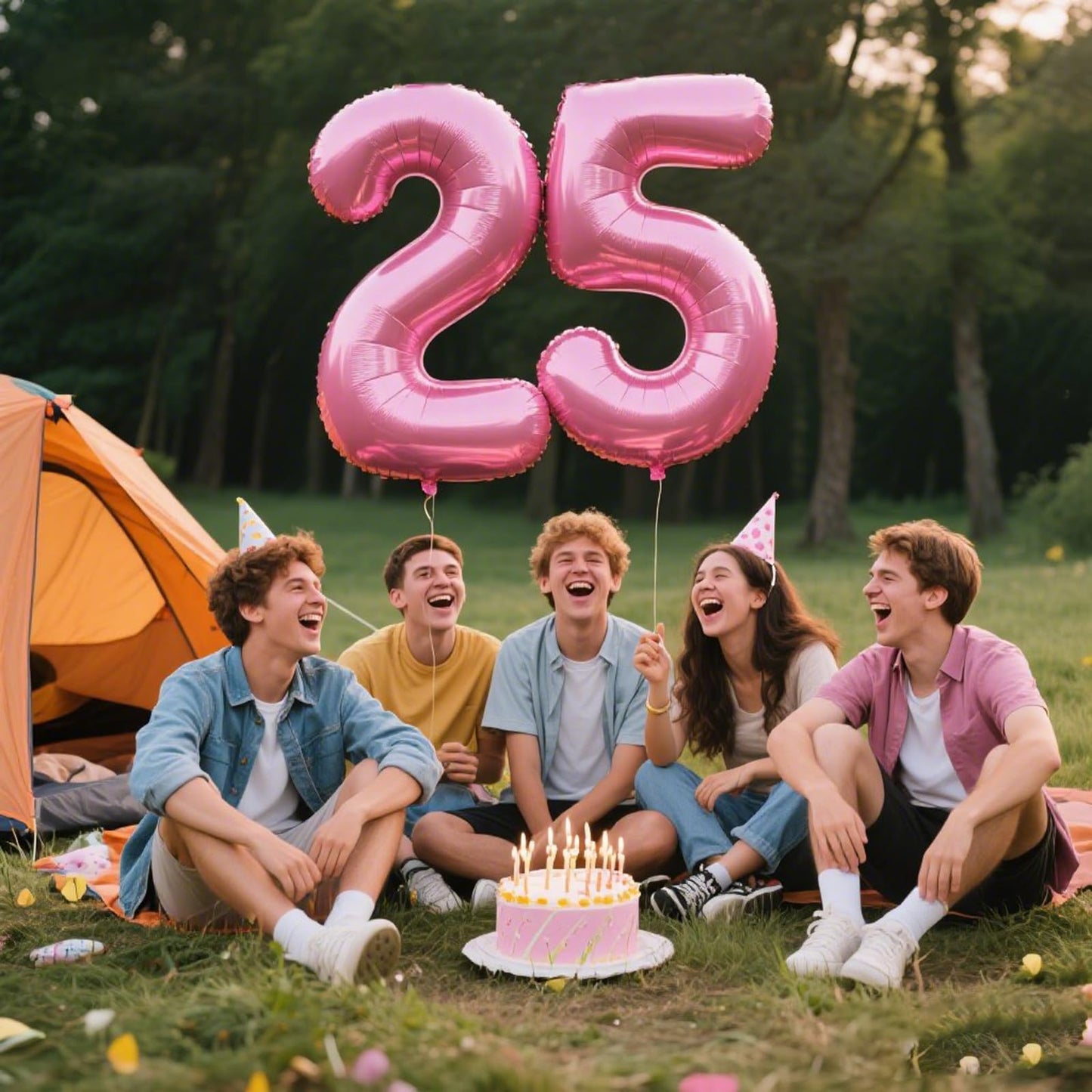 Kelfuoya Pink Number 5 Balloon 40 Inch – Jumbo Mylar Foil Party Balloon