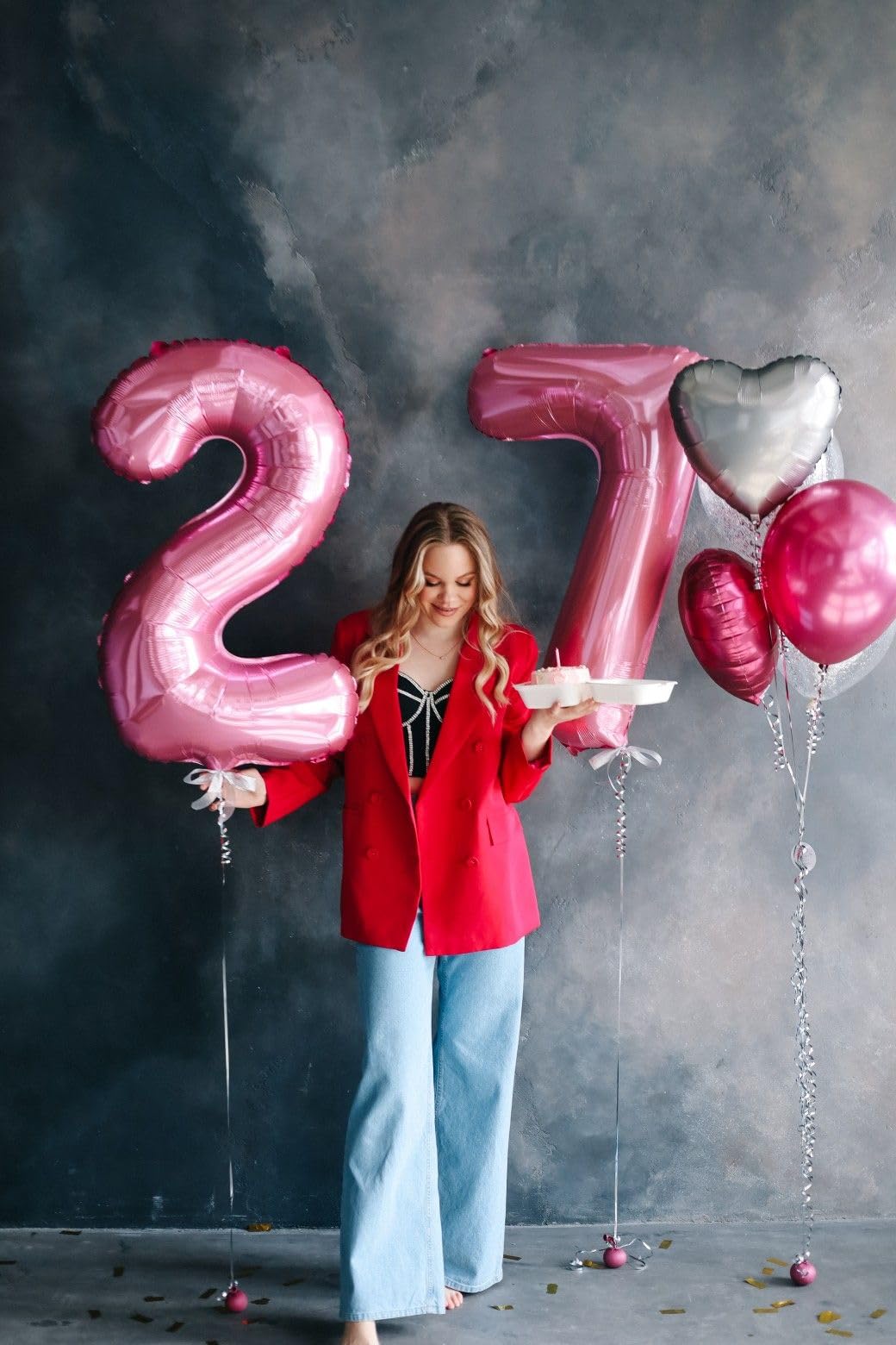 Kelfuoya Pink 40-Inch Number 7 Balloon | Jumbo Mylar Foil Party Decor