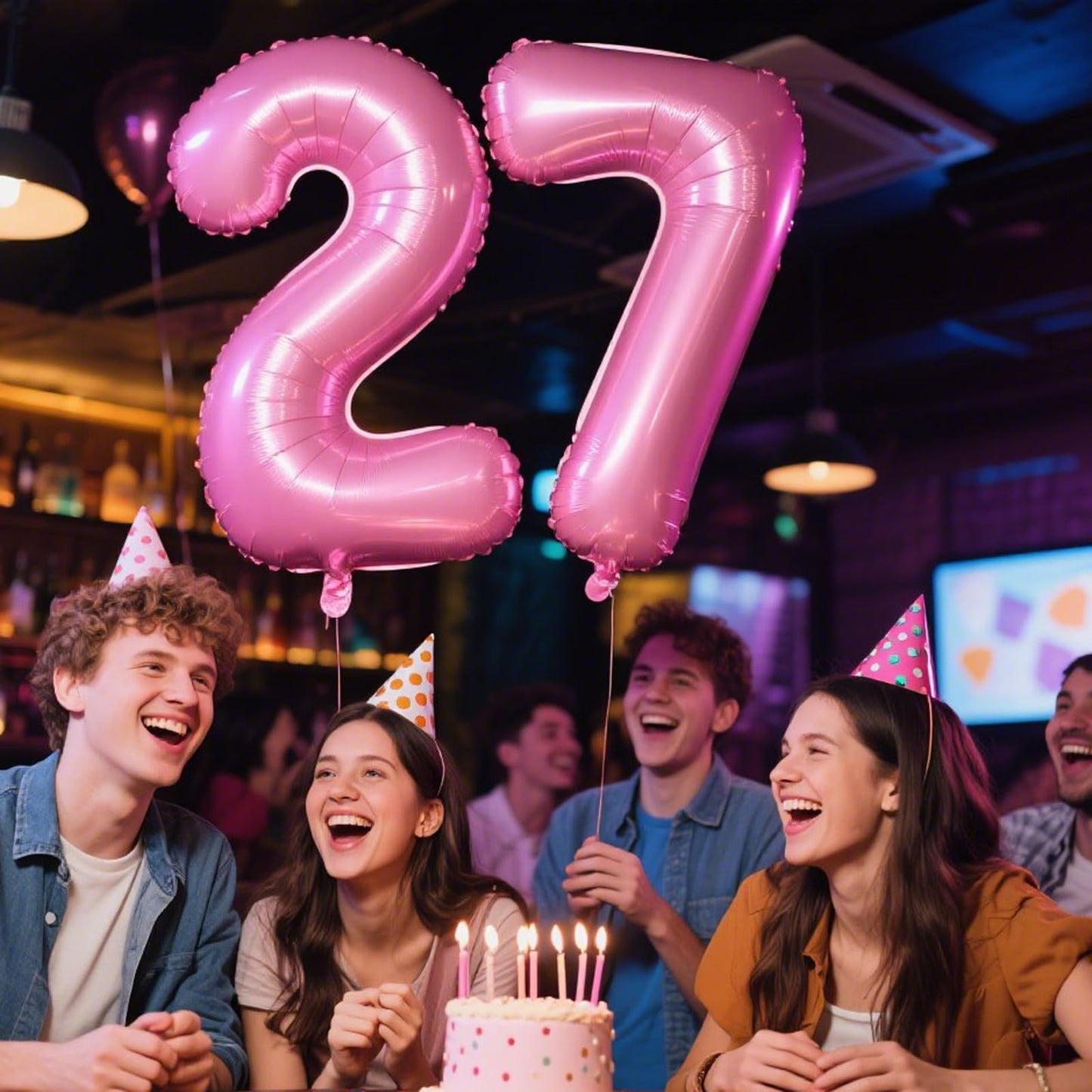 Kelfuoya Pink 40-Inch Number 7 Balloon | Jumbo Mylar Foil Party Decor