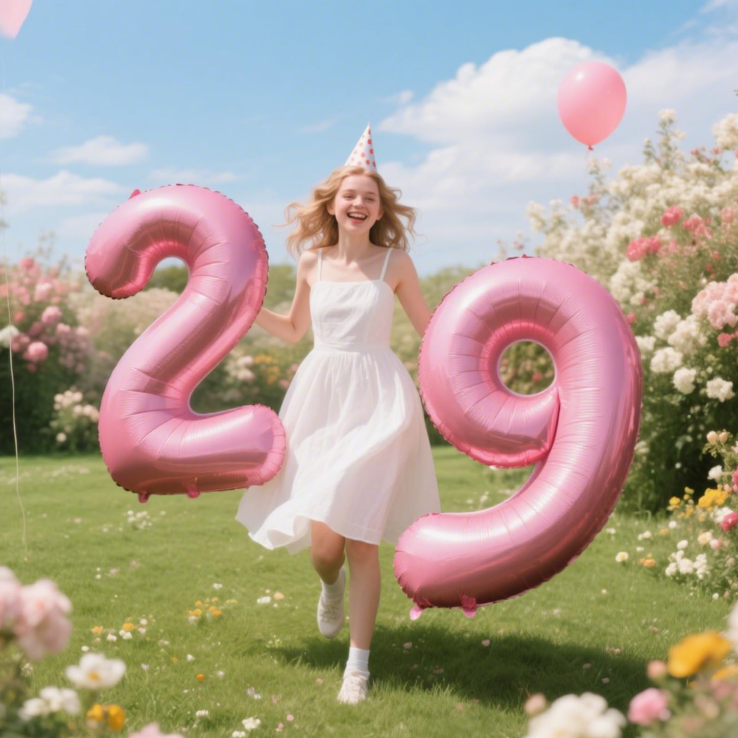Kelfuoya Pink Number 9 Balloon - 40-Inch Jumbo Mylar Foil Balloon for 9th Birthday Parties