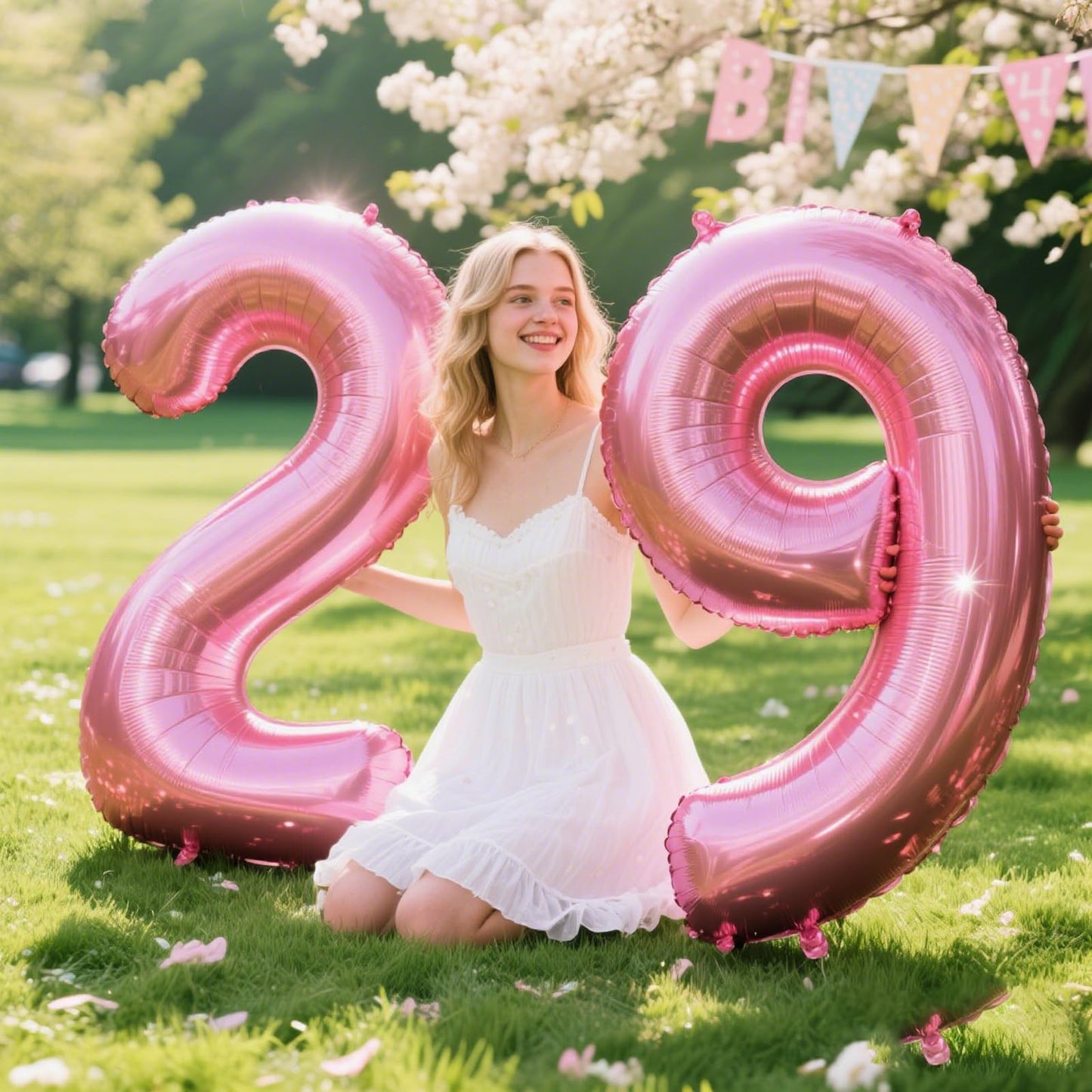 Kelfuoya Pink Number 9 Balloon - 40-Inch Jumbo Mylar Foil Balloon for 9th Birthday Parties