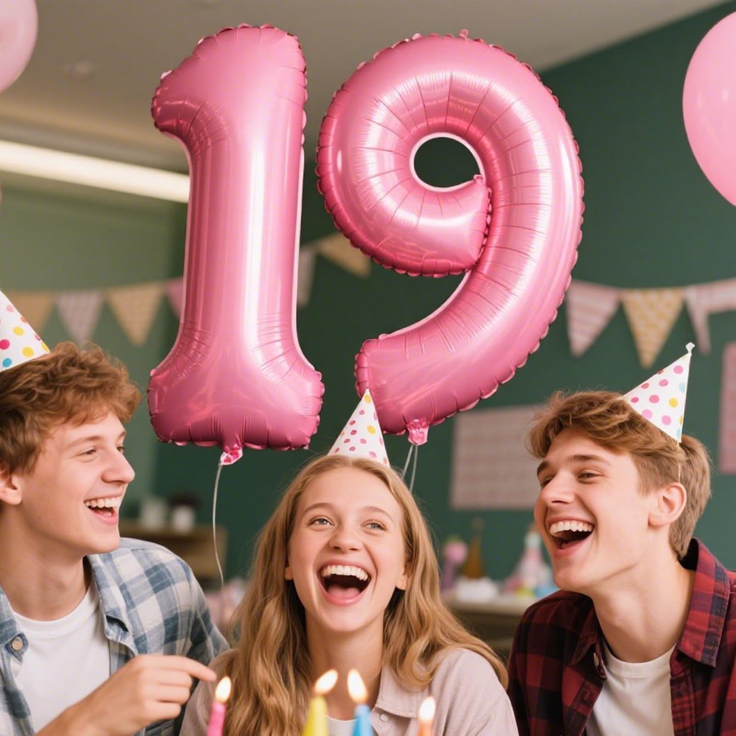 Kelfuoya Pink Number 9 Balloon - 40-Inch Jumbo Mylar Foil Balloon for 9th Birthday Parties