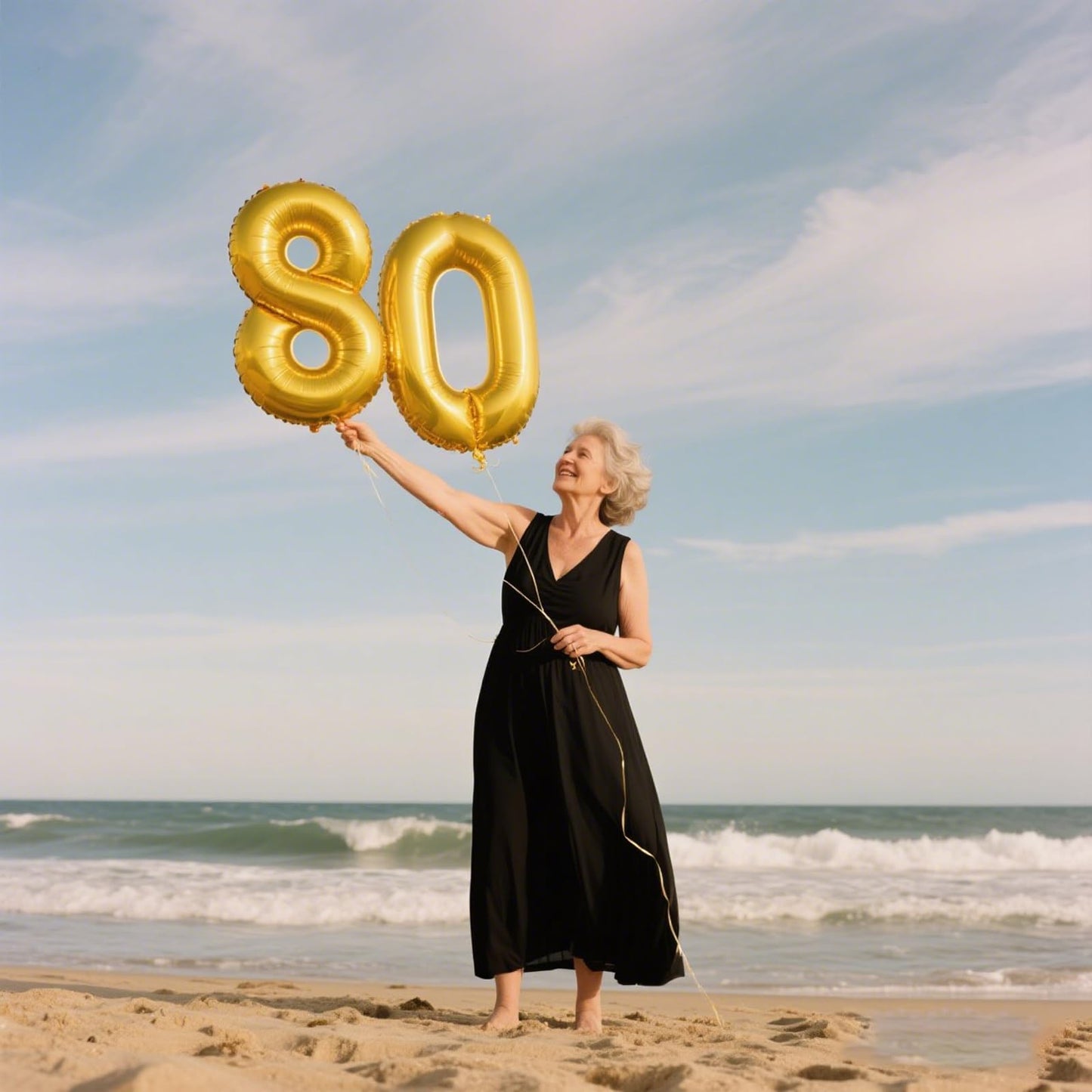 Kelfuoya 40-Inch Gold Number 80 Balloon – Jumbo Mylar Foil Birthday & Anniversary Decor