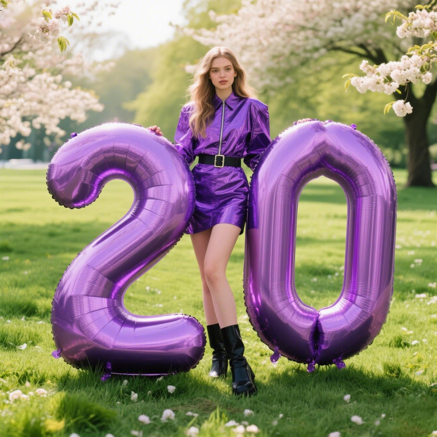 Kelfuoya 40-Inch Purple Number 0 Foil Balloon | Giant 0 Balloon for Birthdays, Anniversaries & Graduations