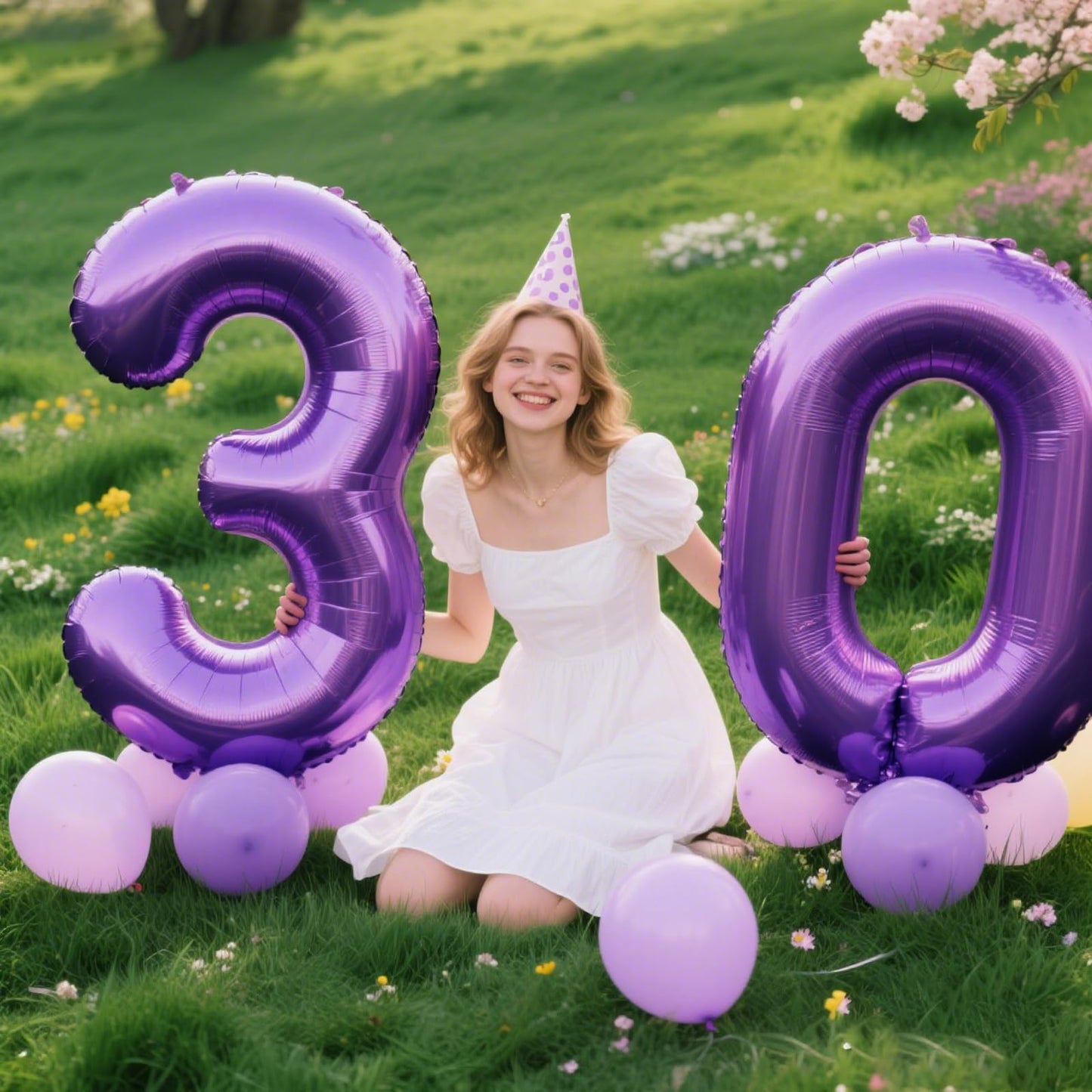 Kelfuoya 40-Inch Purple Number 0 Foil Balloon | Giant 0 Balloon for Birthdays, Anniversaries & Graduations