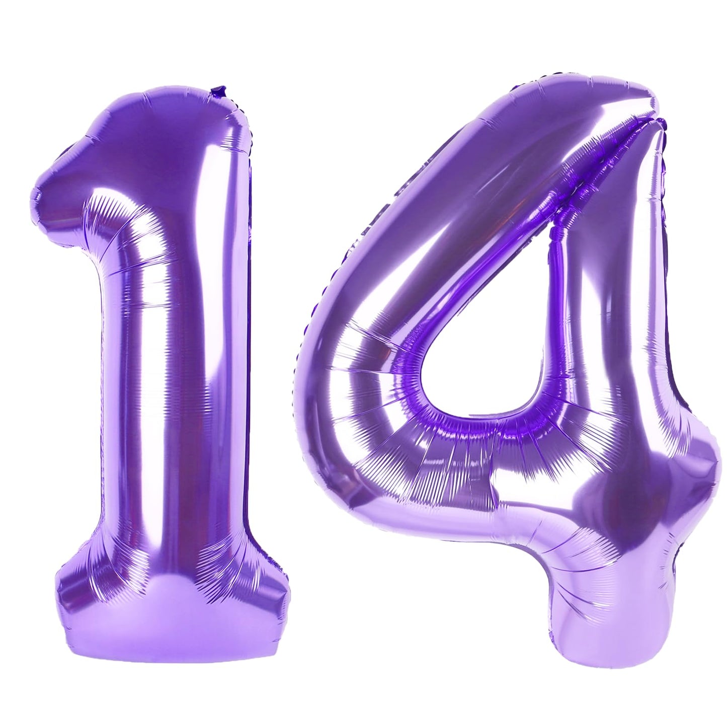Kelfuoya 40-Inch Purple Number 14 Balloon – Jumbo Digital Foil Balloon for Birthday & Anniversary Parties