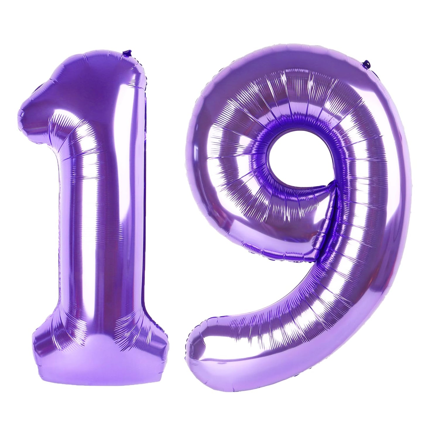 Kelfuoya 40-Inch Purple Number 19 Balloon – Jumbo Mylar Foil Party Decor