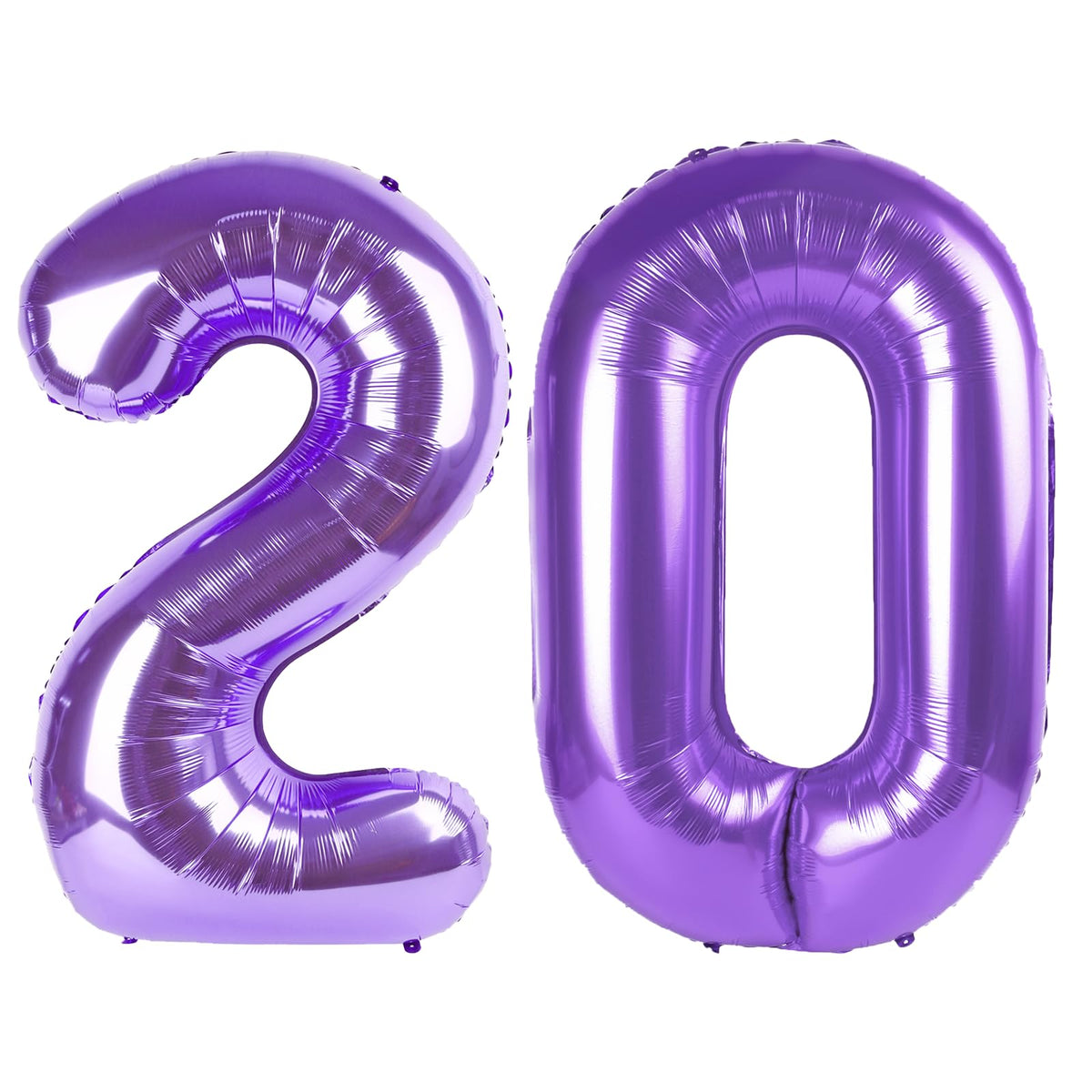 Kelfuoya 40-Inch Purple Number 20 Balloon – Jumbo Mylar Balloon for Birthdays & Anniversaries
