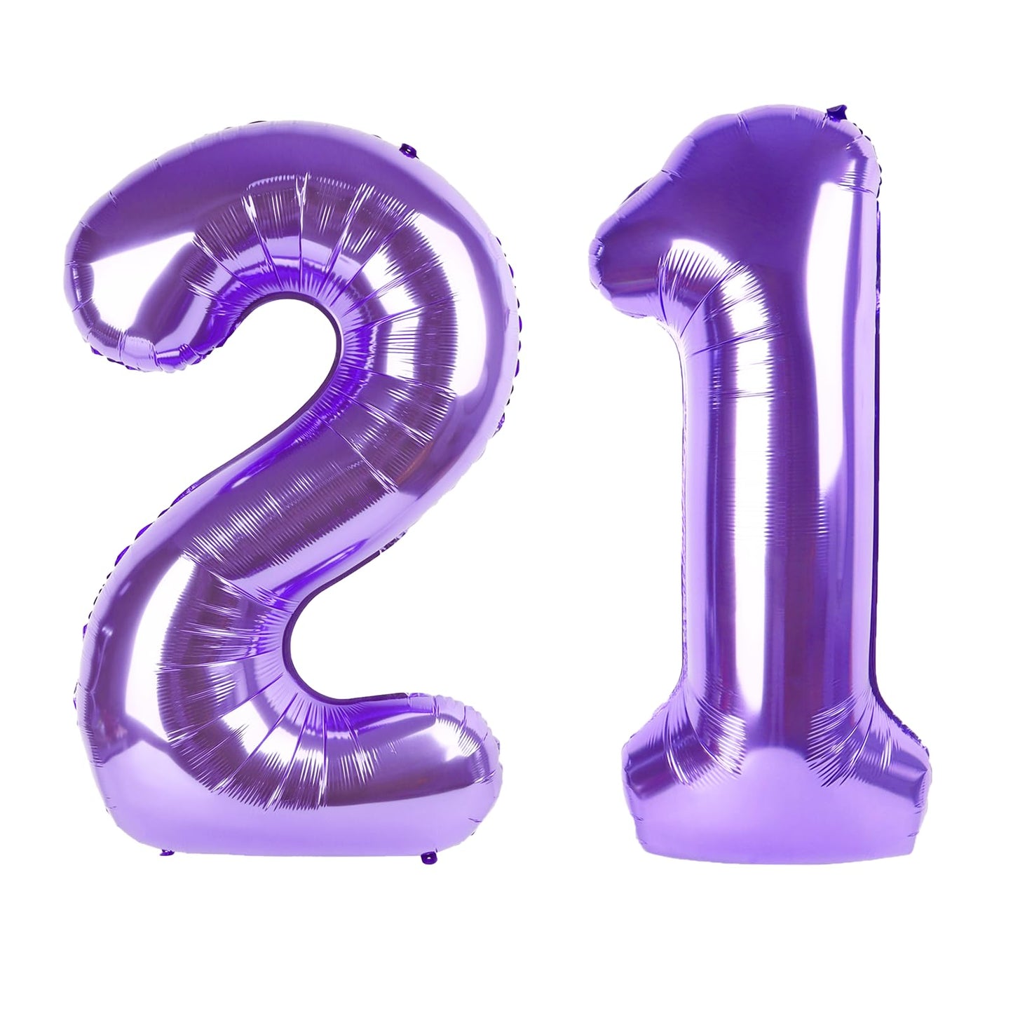 Kelfuoya 40-Inch Purple Number 21 Balloon – Jumbo Mylar Foil Helium Balloon for Parties