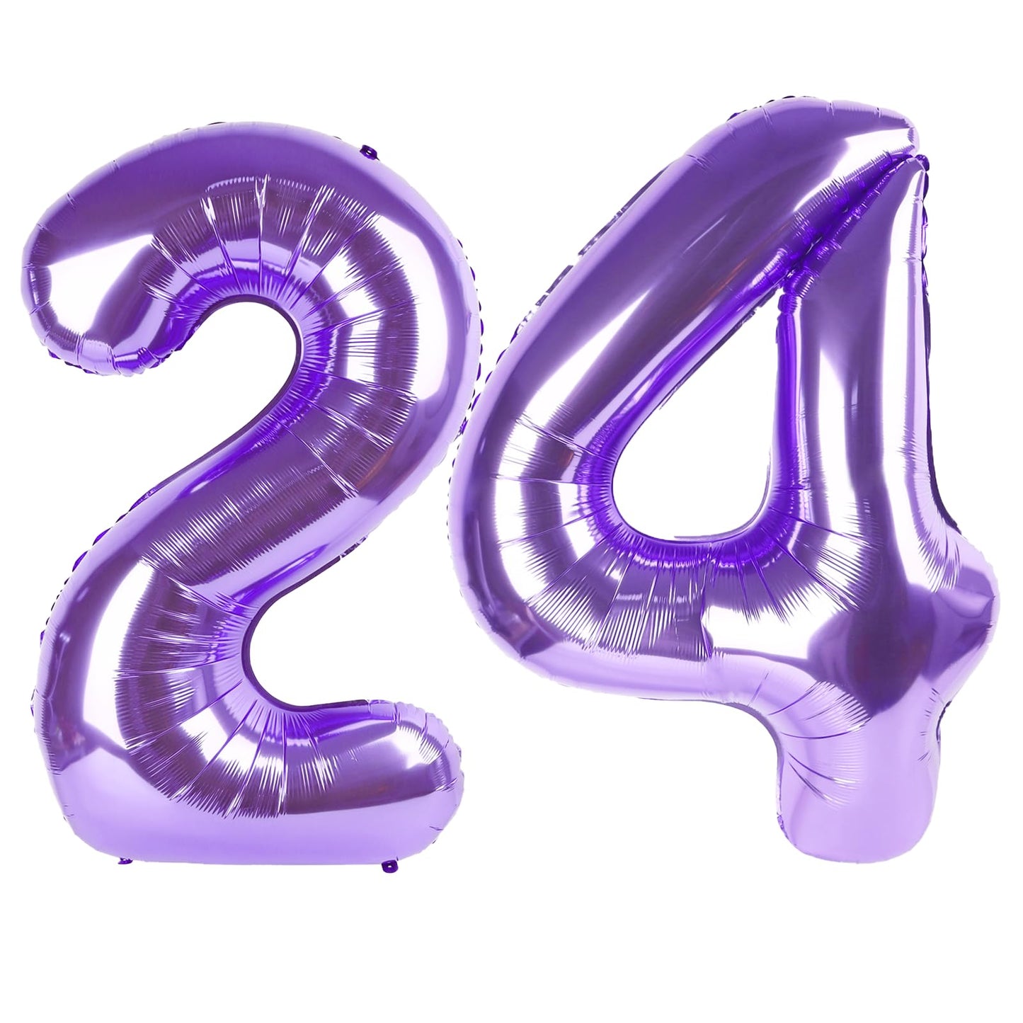 Kelfuoya 40-Inch Purple Number 24 Balloon – Jumbo Mylar Foil Balloon for Birthdays & Anniversaries