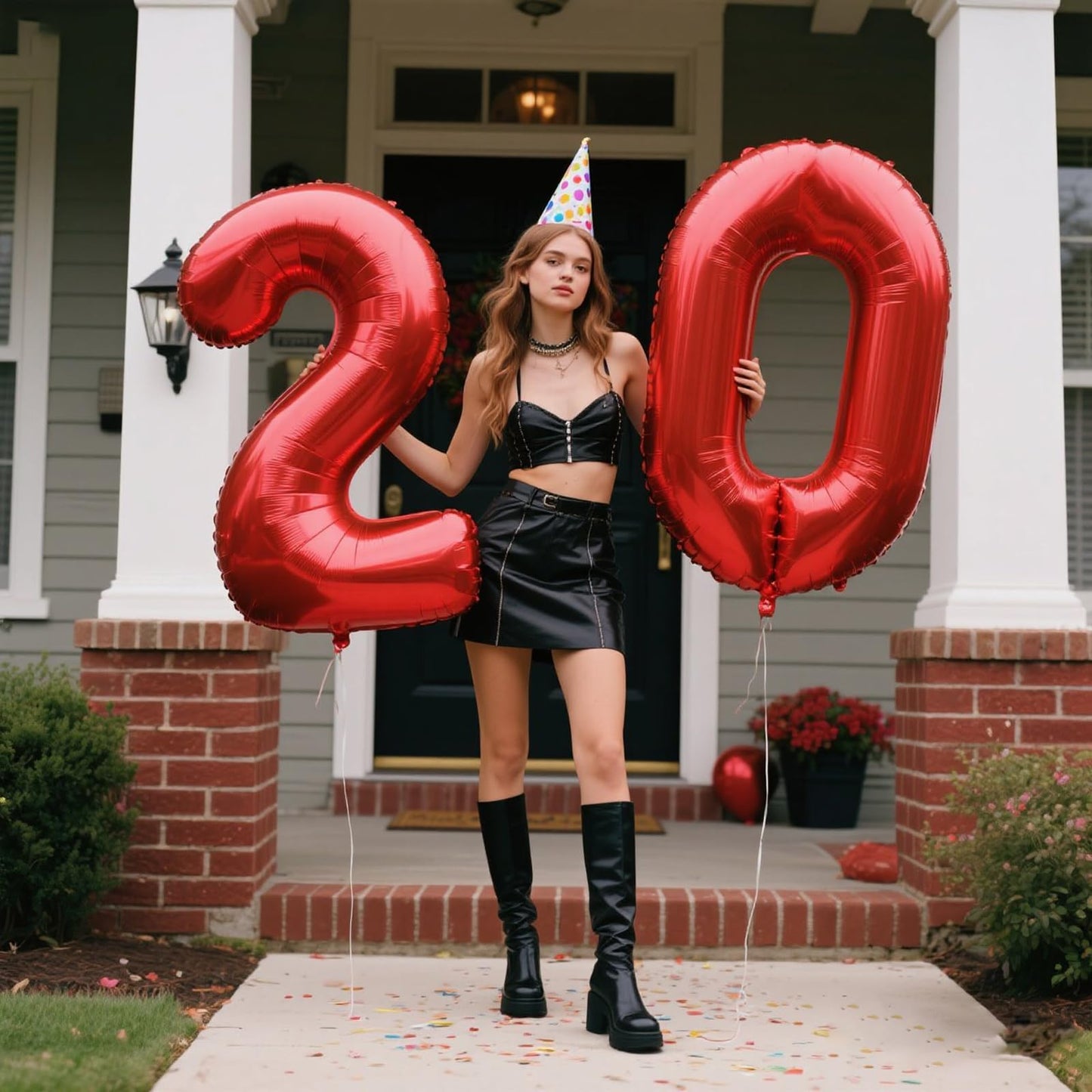 Kelfuoya Red 0 Balloons 40 Inch – Foil Number Balloon for Birthday Parties & Anniversaries