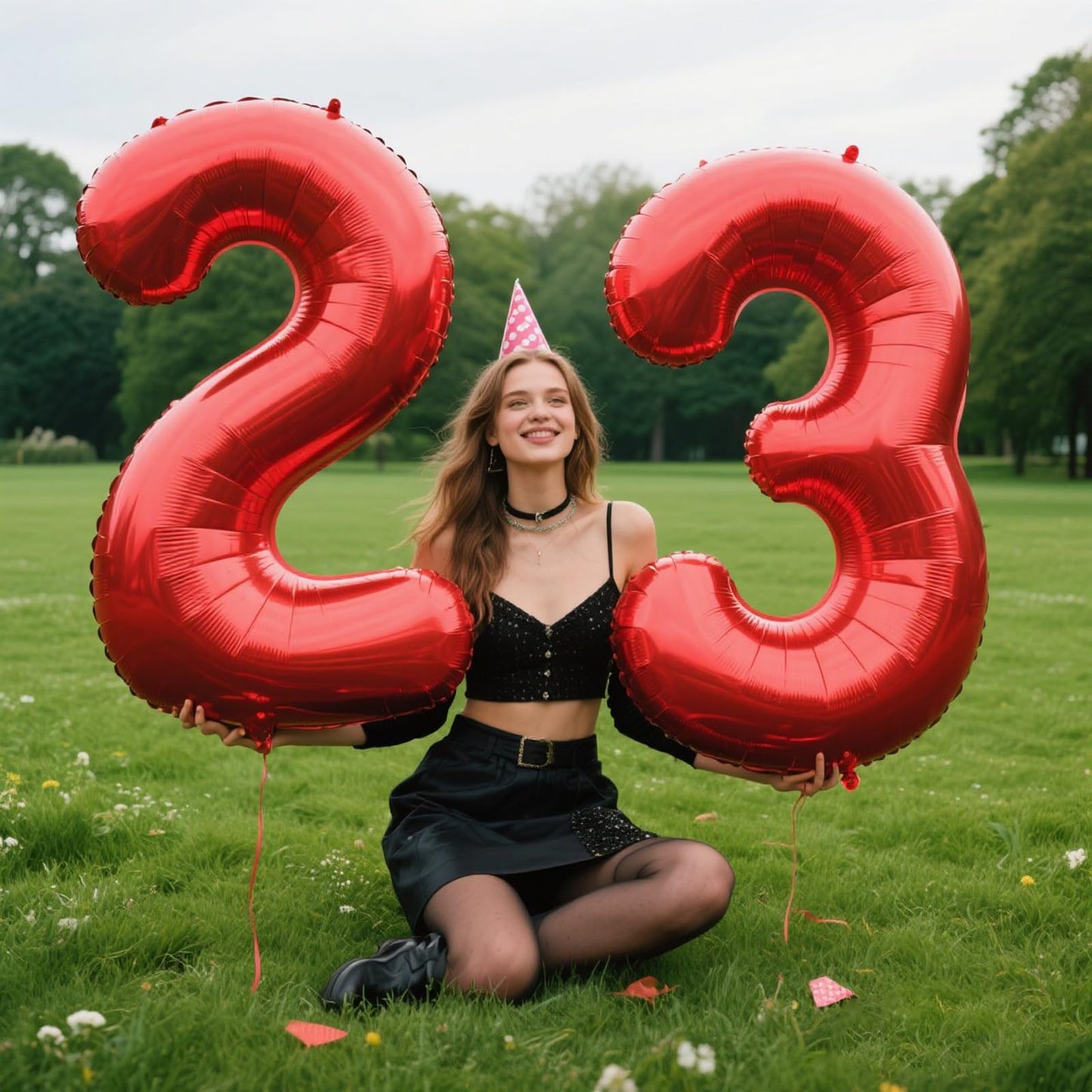 Kelfuoya Red Number 3 – 40-Inch Giant Foil Balloon for Birthdays & Milestones